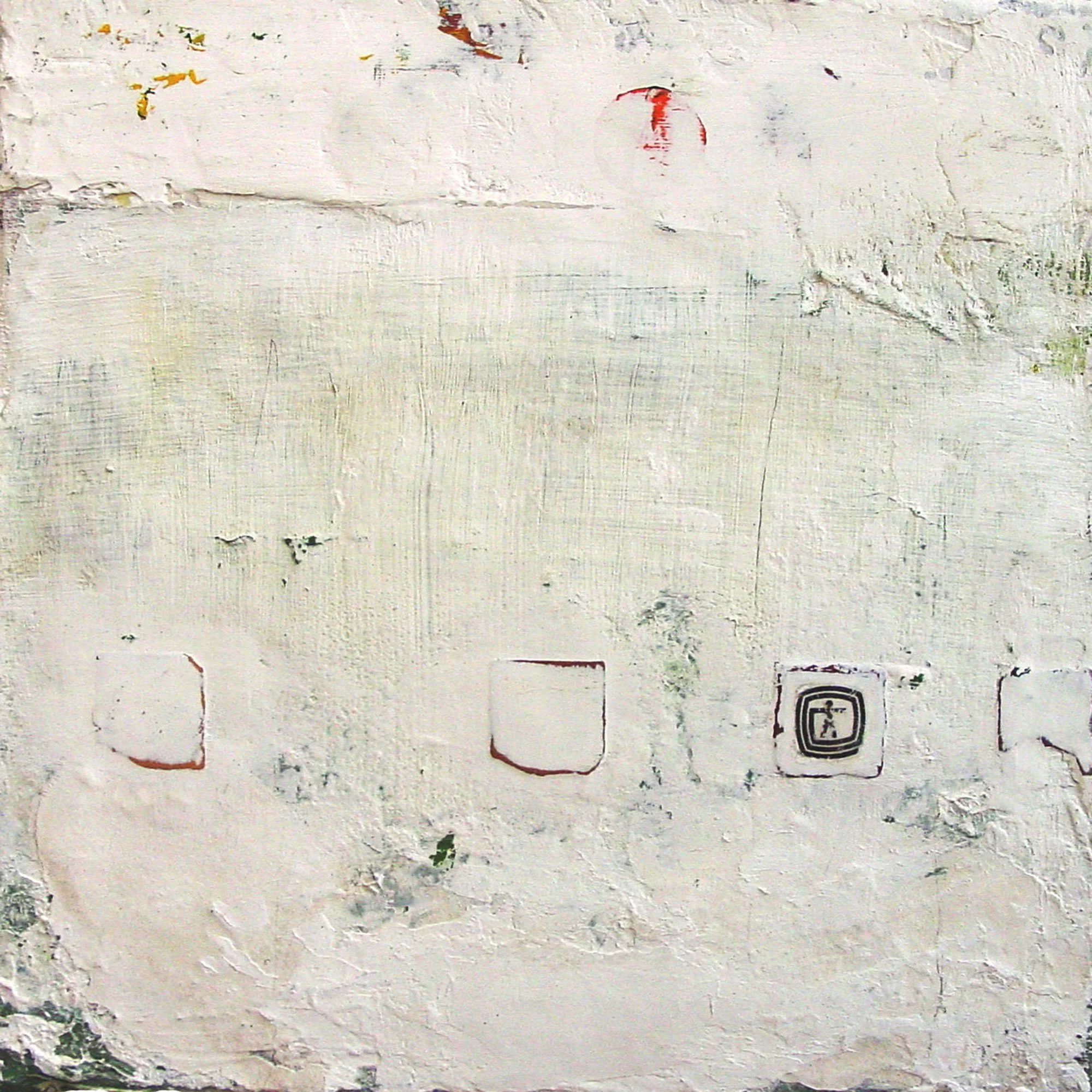  The Size of Your Kids  — acrylic, pigment transfer on canvas, 10 x 10 inches, 2002