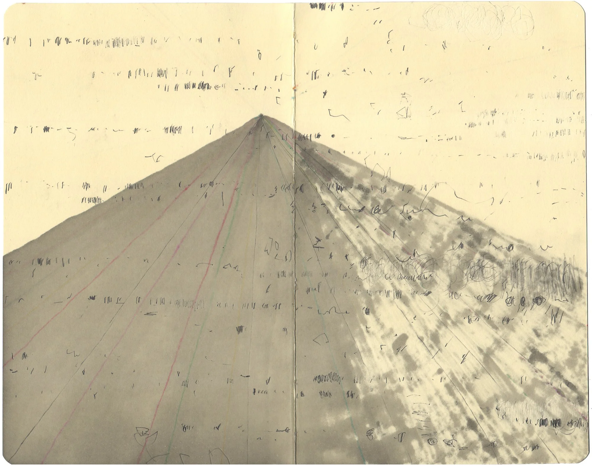 The Earth on the Back of the Giant Turtle  — graphite, permanent marker on paper, 8 x 10 inches, 2008