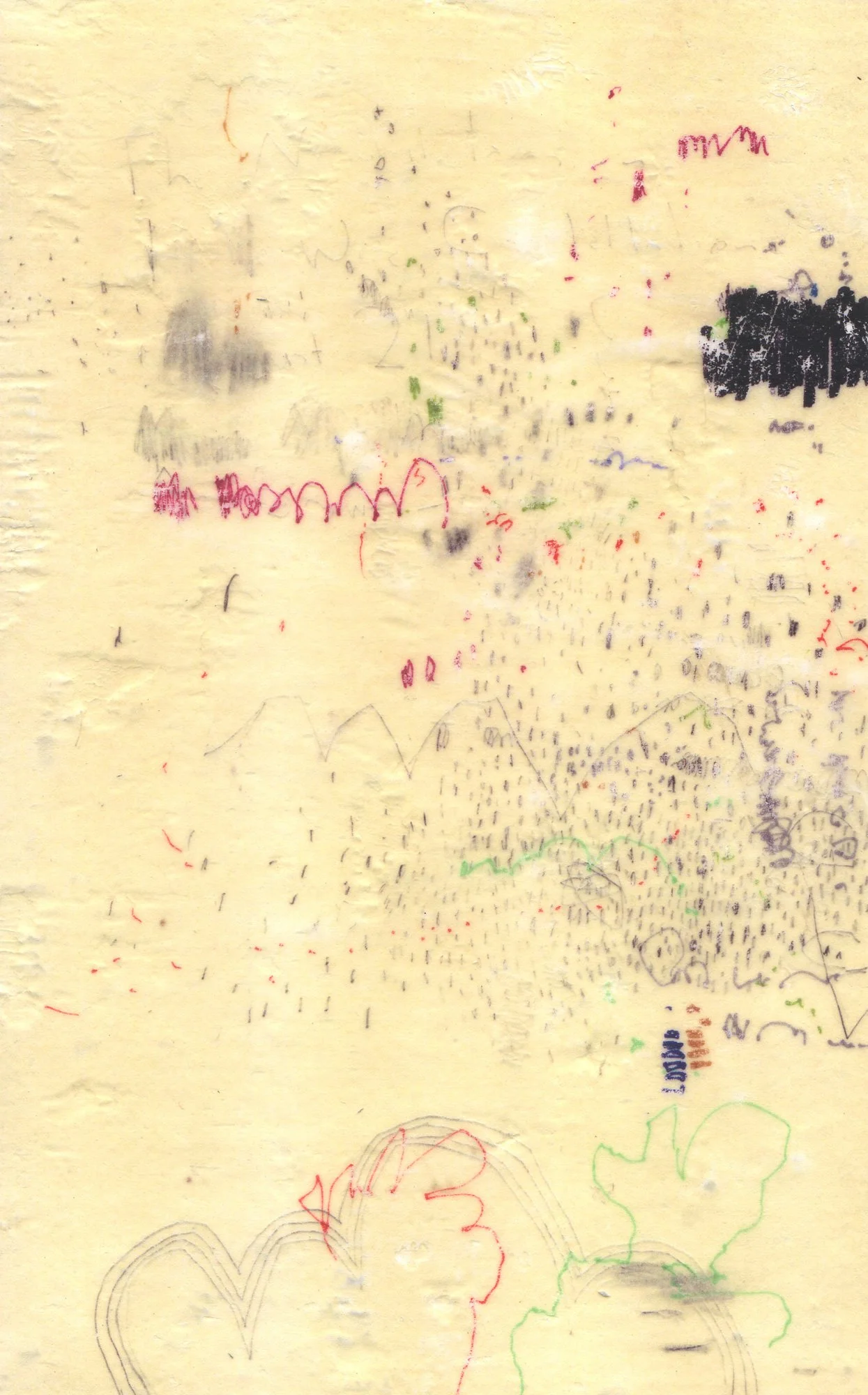  The Earth on the Back of the Giant Turtle  — pigment transfer on paper, 8 x 5 inches, 2007