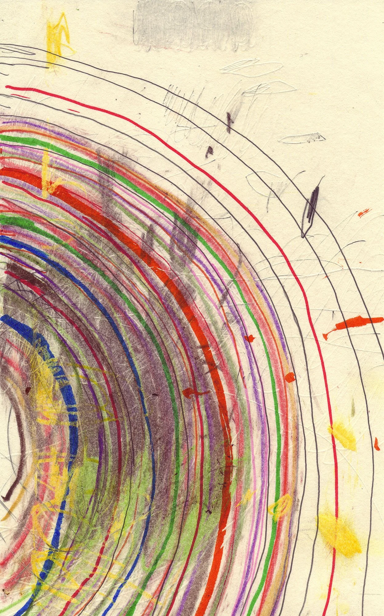  The Earth on the Back of the Giant Turtle  — graphite, permanent marker on paper, 8 x 5 inches, 2007