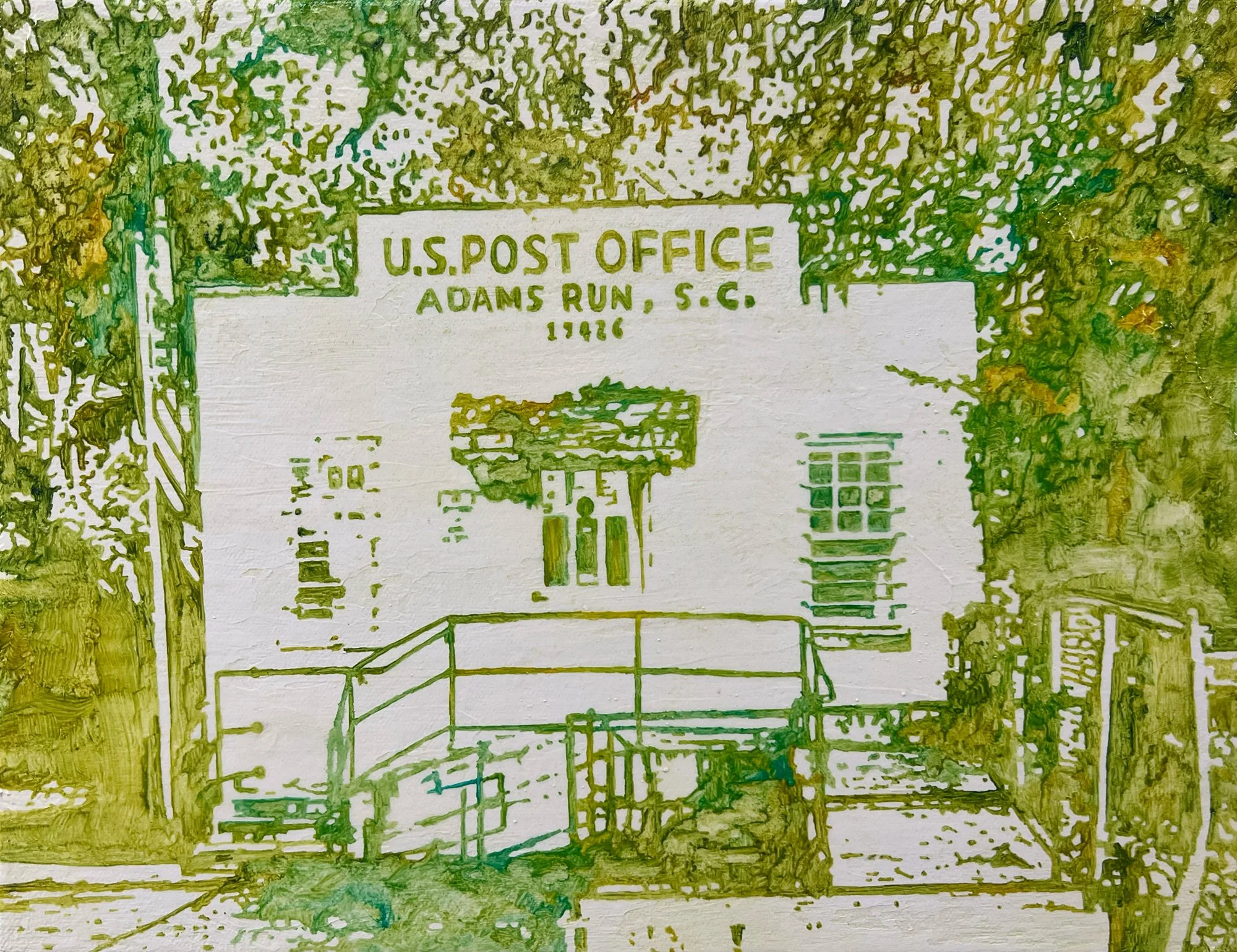  Adams Run Post Office  — oil on canvas, 10 x 13 inches, 2025