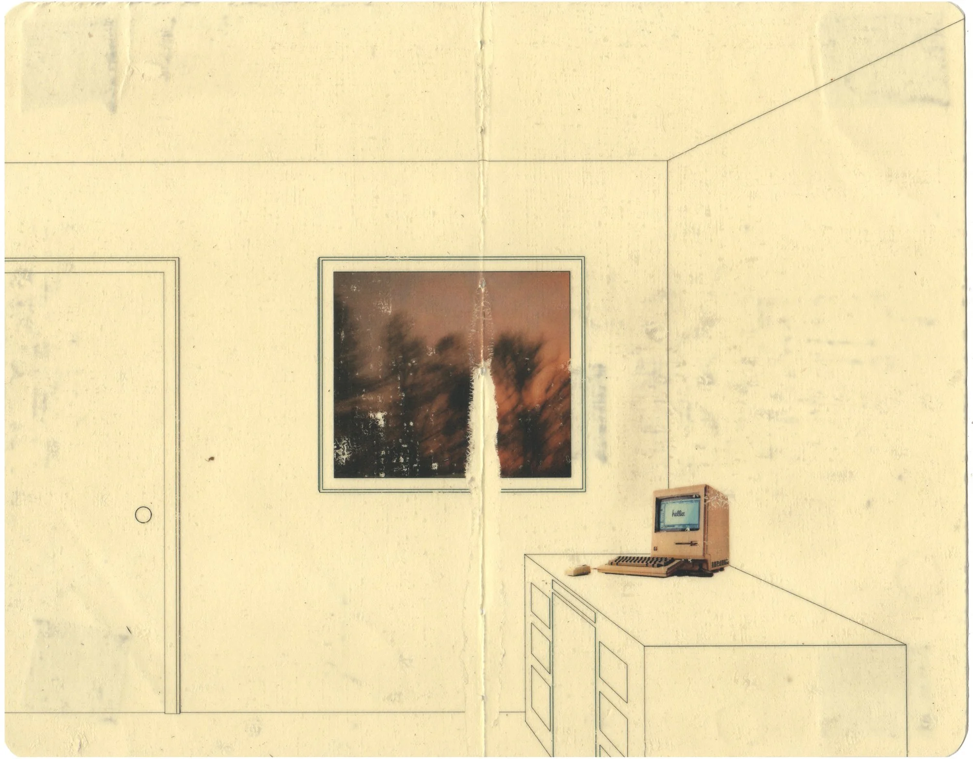  Helios & the 128K  — pigment transfer on paper, 8 x 10 inches, 2008