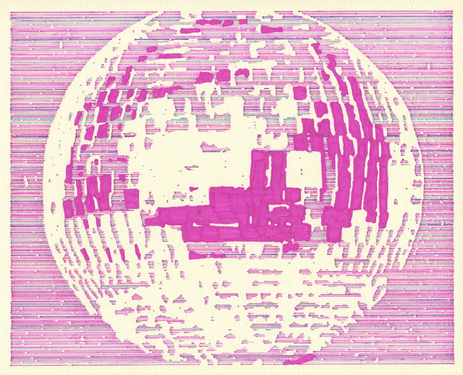 Disco  — permanent marker on paper, 8 x 10 inches, 2021