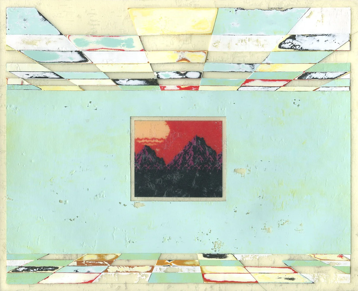  Rygar's Room  — acrylic, pigment transfer on paper, 8 x 10 inches, 2018