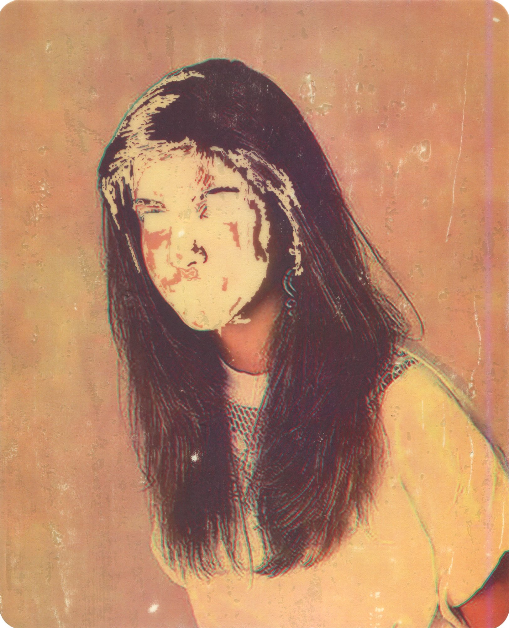  The People on Television  — pigment transfer on paper, 10 × 8 inches, 2026
