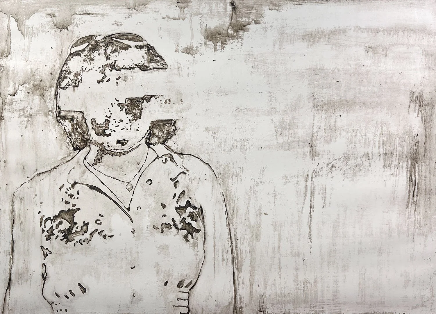  Crush with Eyeliner  — oil on paper, 23 x 30 inches, 2022