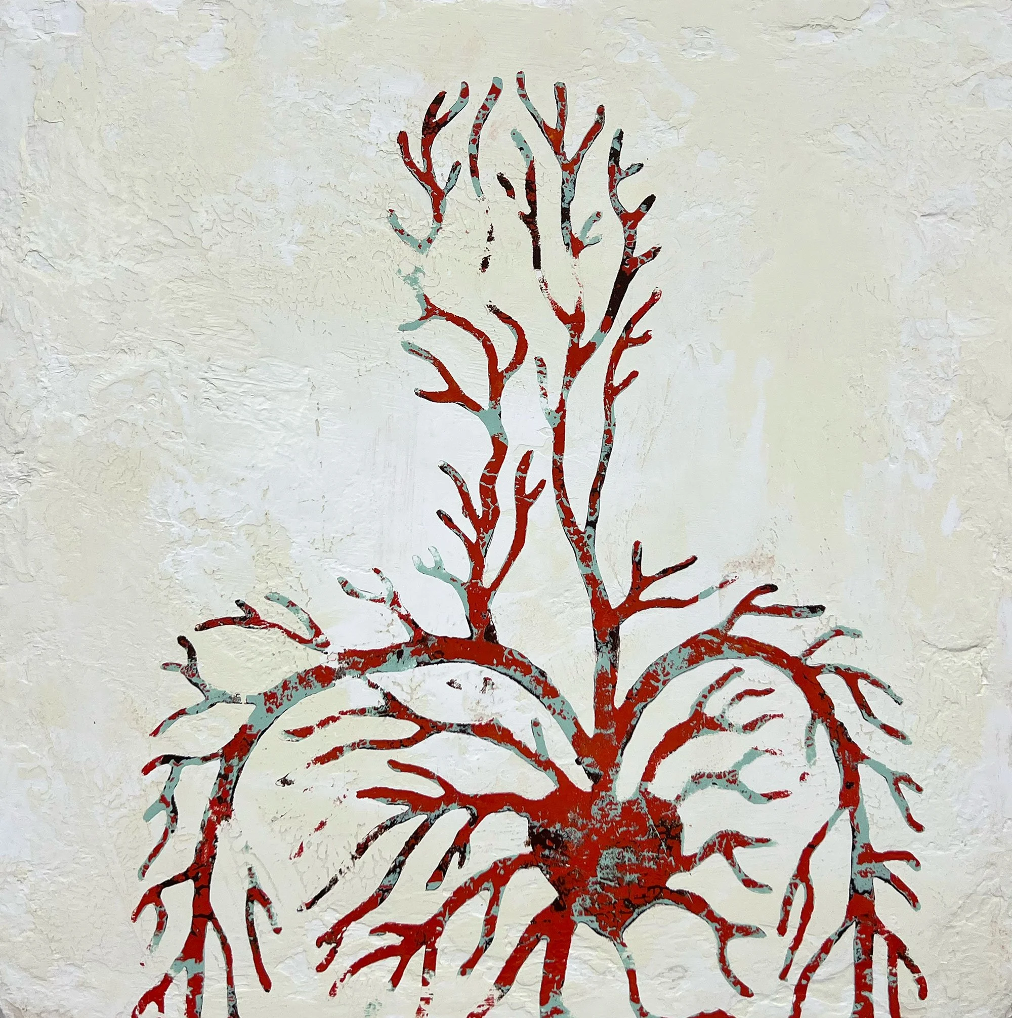  The Story of Blood  — acrylic on canvas, 10 × 10 inches, 2026