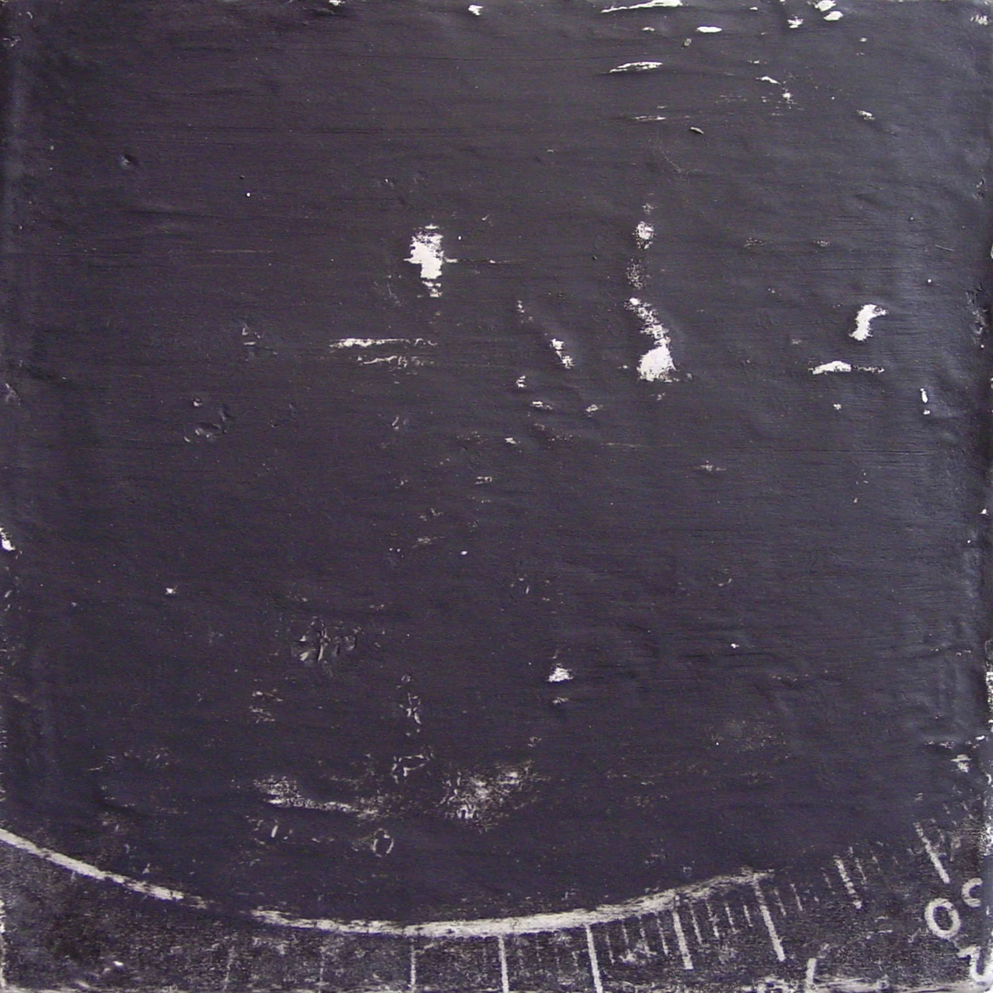  Satellite Data and Computers Analyze Weather  — acrylic, pigment transfer on canvas, 10 x 10 inches, 2003