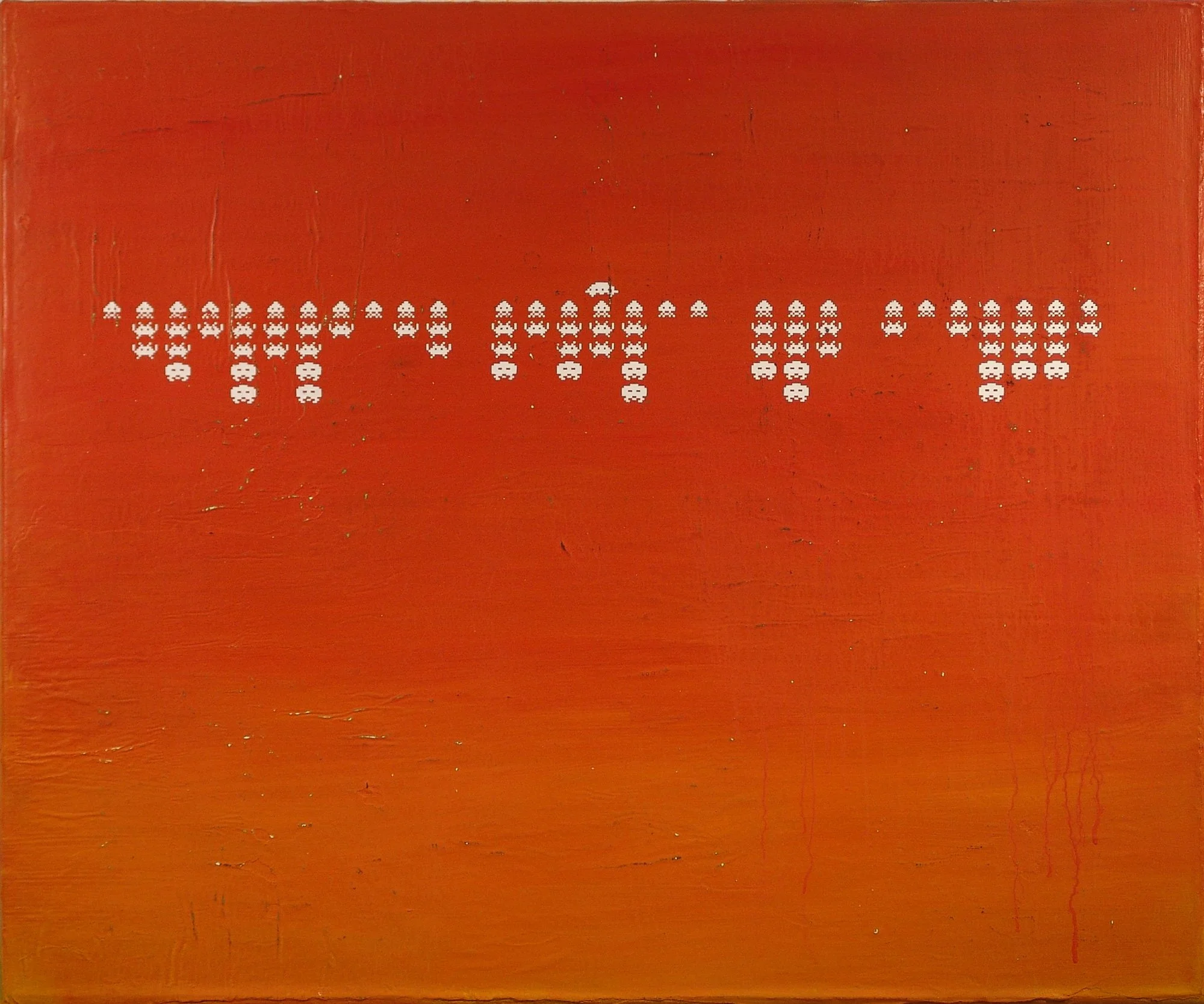  Closing Credits at the End of the Movie  — acrylic on canvas, 40 x 48 inches, 2008