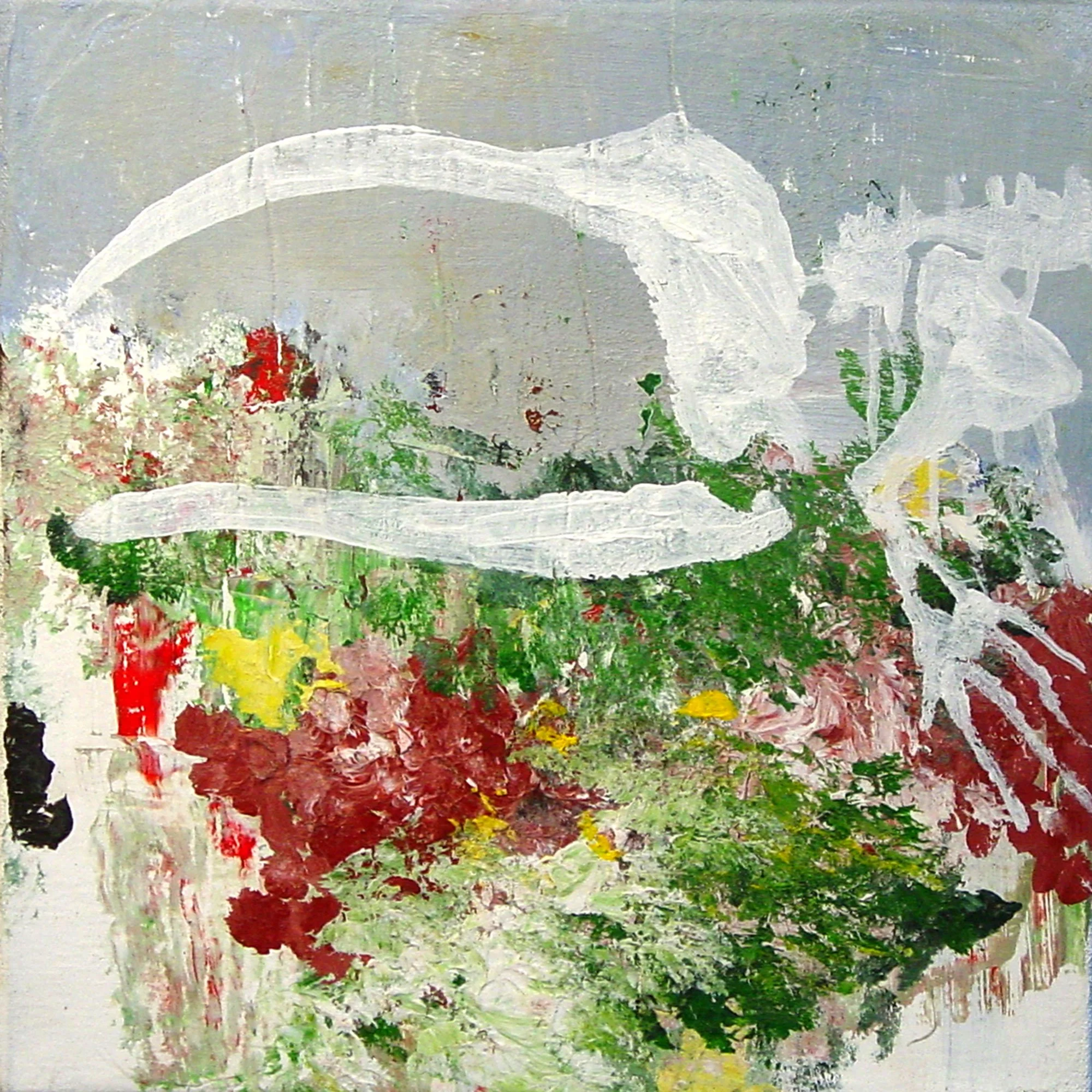  Animals Cannot Make Their Own Food but Rely on Plants to Produce It  — acrylic on canvas, 10 x 10 inches, 2004
