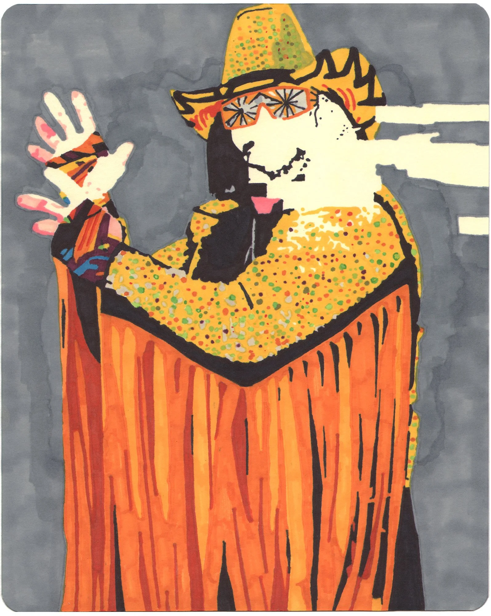  Macho Man  — permanent marker on paper, 10 x 8 inches, 2011