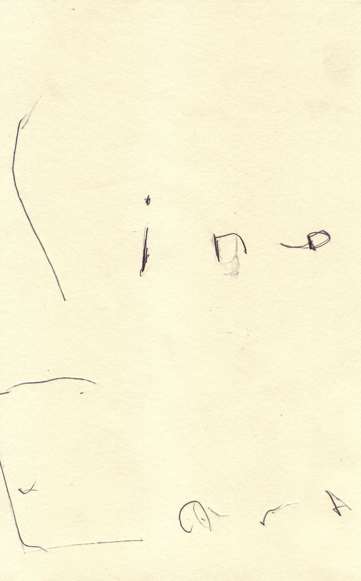  The Earth on the Back of the Giant Turtle  — graphite on paper, 8 x 5 inches, 2007