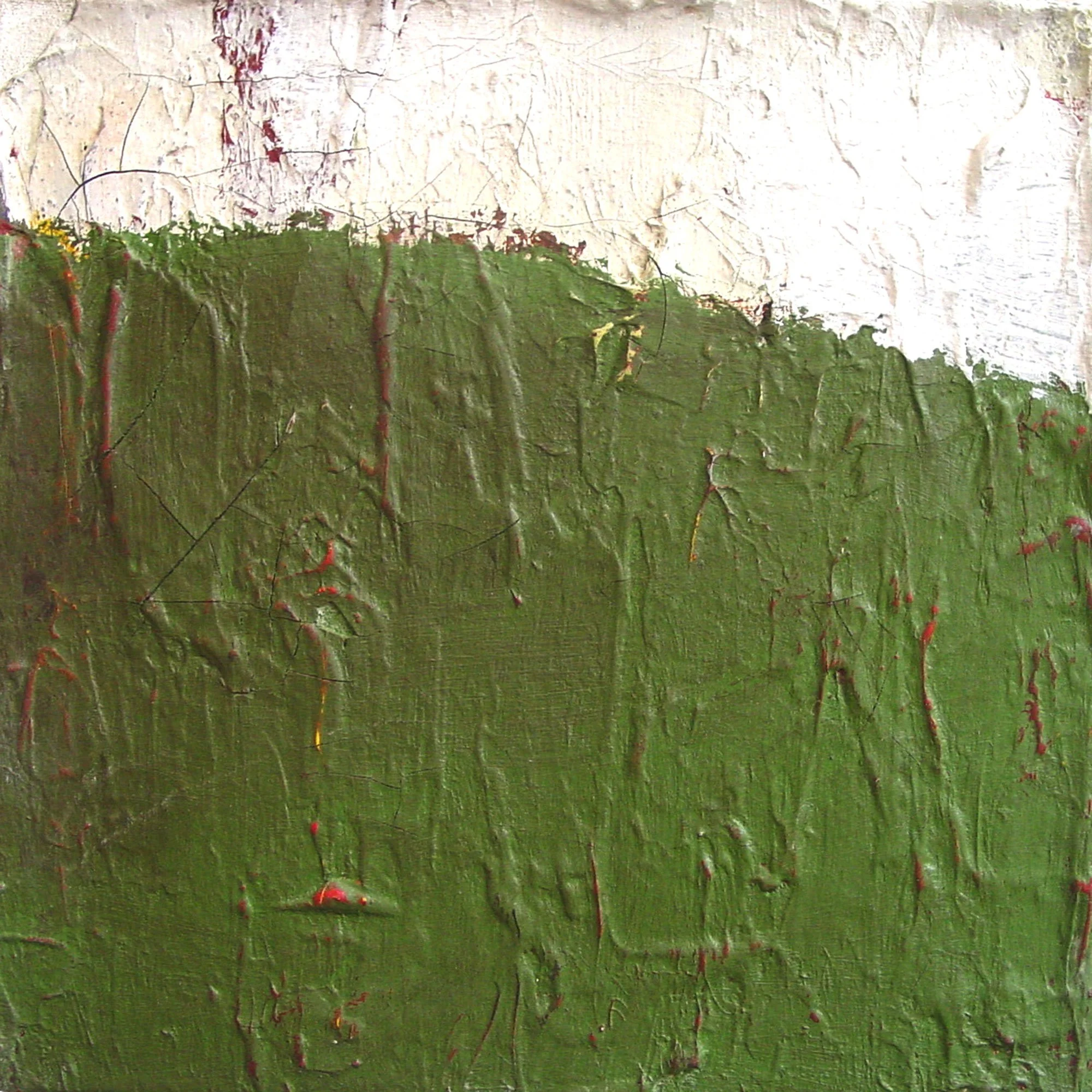  Mesozoic Era - Age of Reptiles Part III  — acrylic on canvas, 10 x 10 inches, 2002