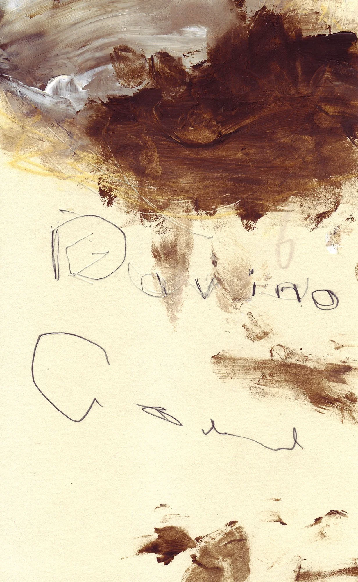  The Earth on the Back of the Giant Turtle  — acrylic, graphite on paper, 8 x 5 inches, 2007
