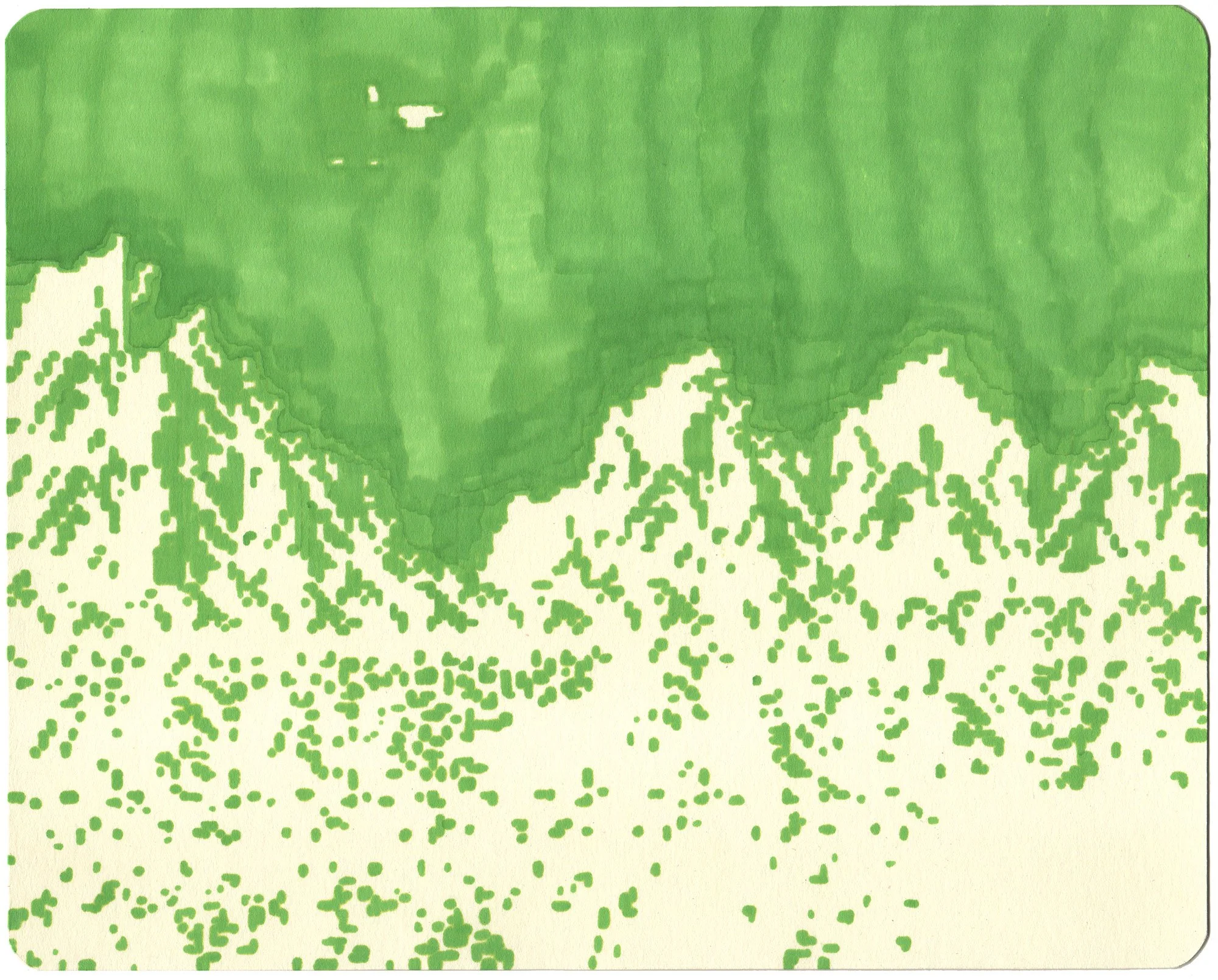  Rygar Mountain  — permanent marker on paper, 8 x 10 inches, 2009