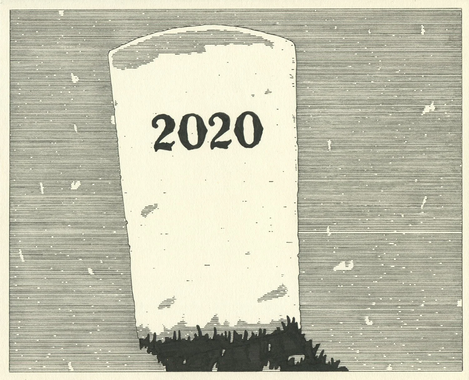  2020  — permanent marker on paper, 8 x 10 inches, 2021