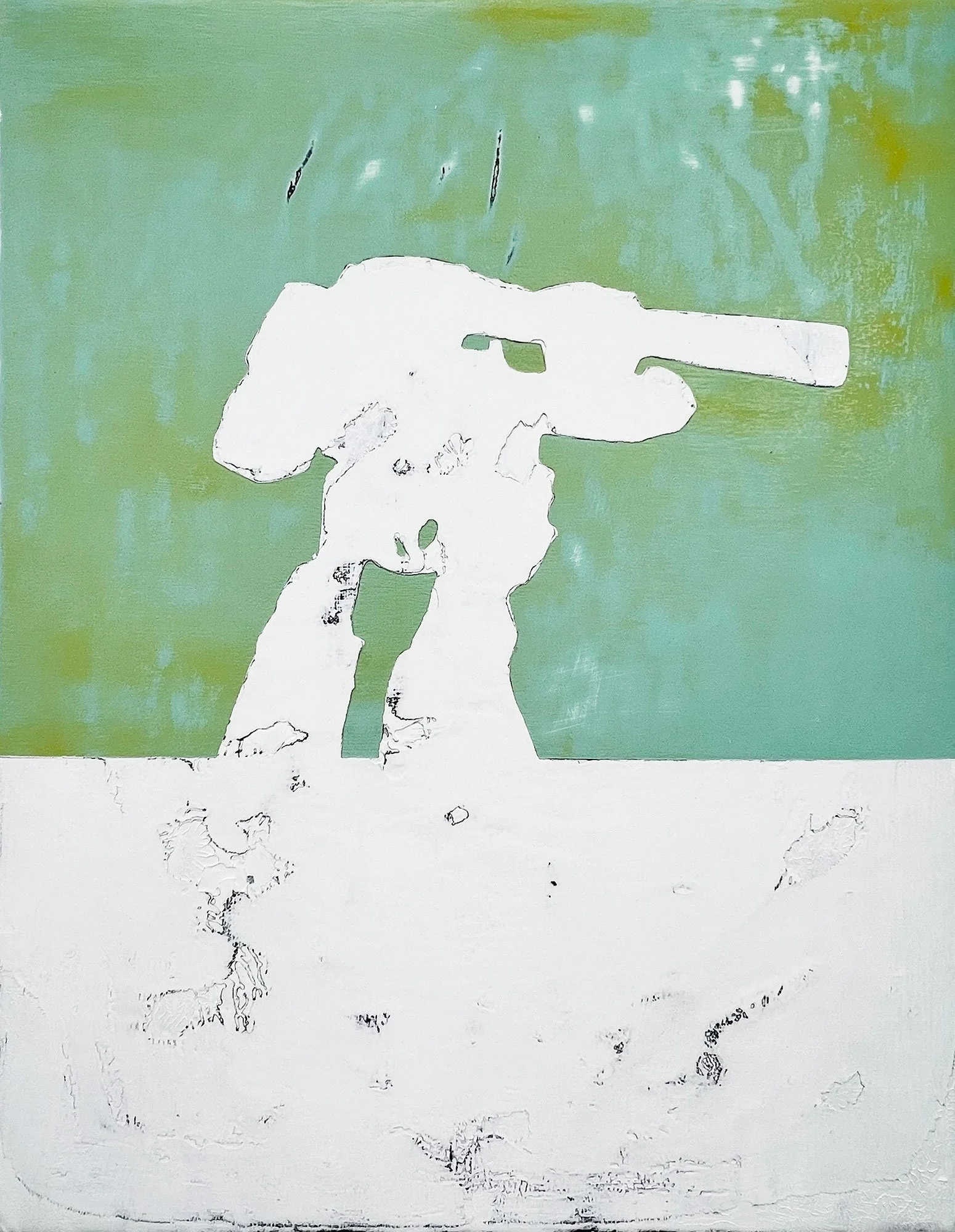  Megatron , acrylic on canvas, 13 x 10 inches, 2025
