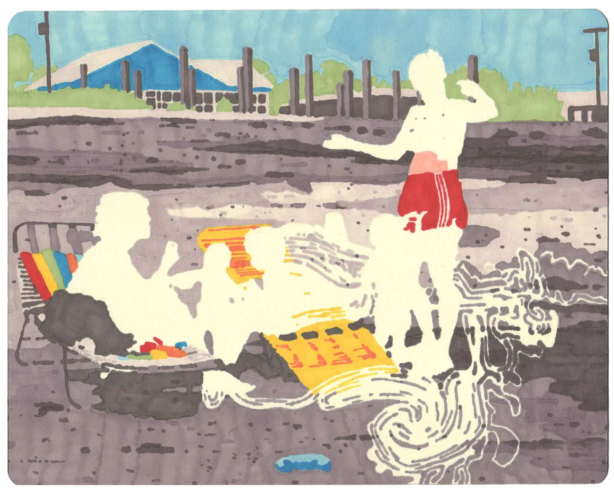  The Origins of Life  — permanent marker on paper, 8 x 10 inches, 2009
