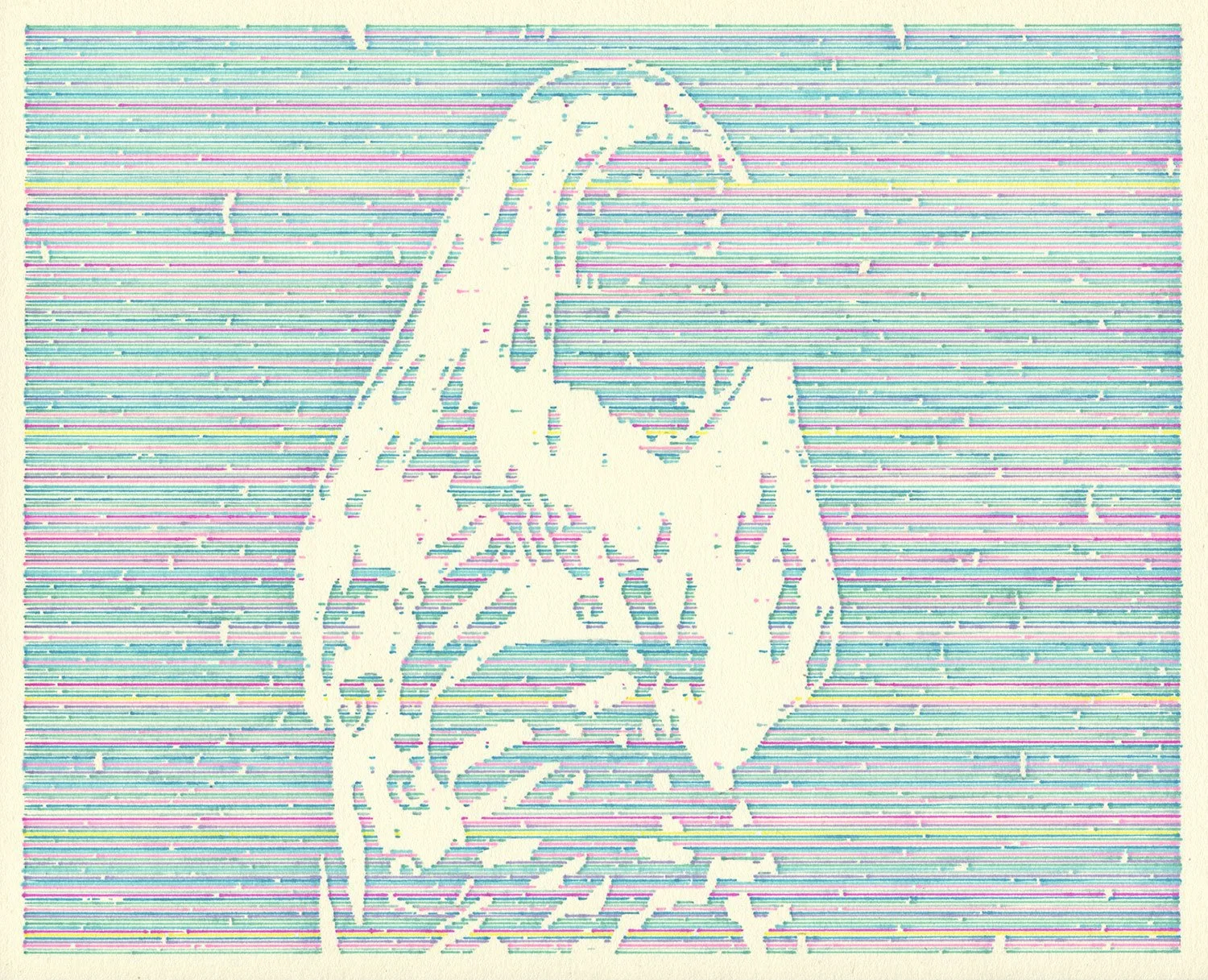  The Skeleton of Cedar Key  — permanent marker on paper, 8 x 10 inches, 2021