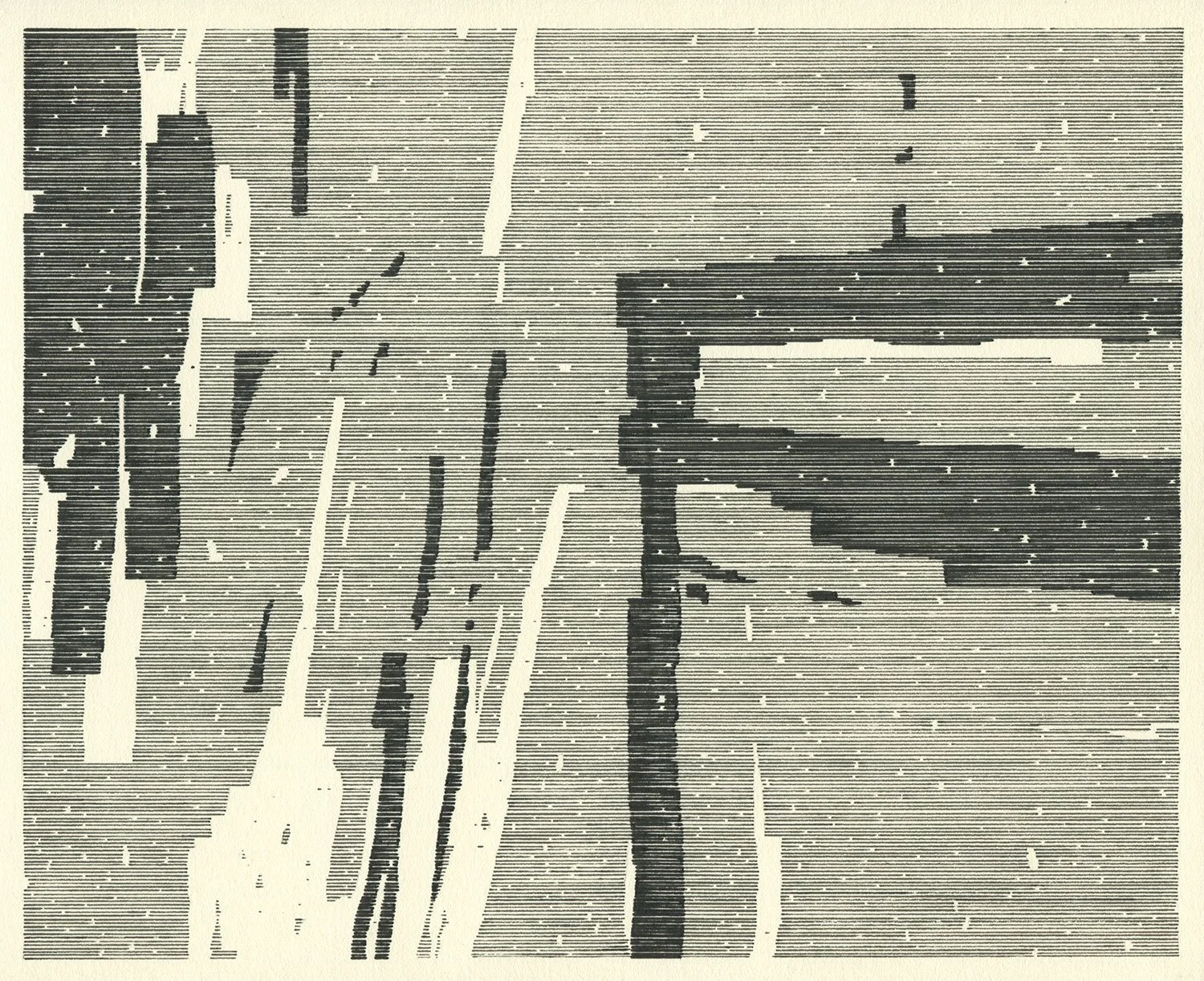  FFFFCC & 333333  — permanent marker on paper, 8 x 10 inches, 2021