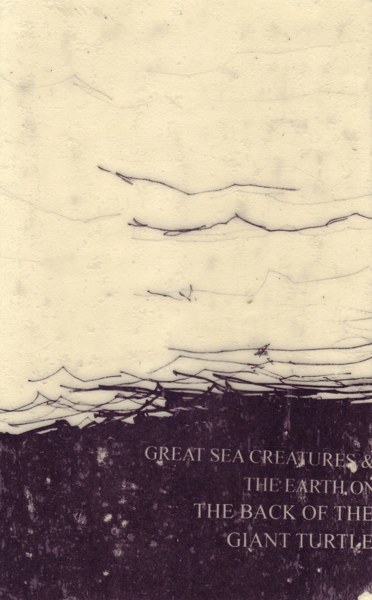  The Earth on the Back of the Giant Turtle  — pigment transfer on paper, 8 x 5 inches, 2007