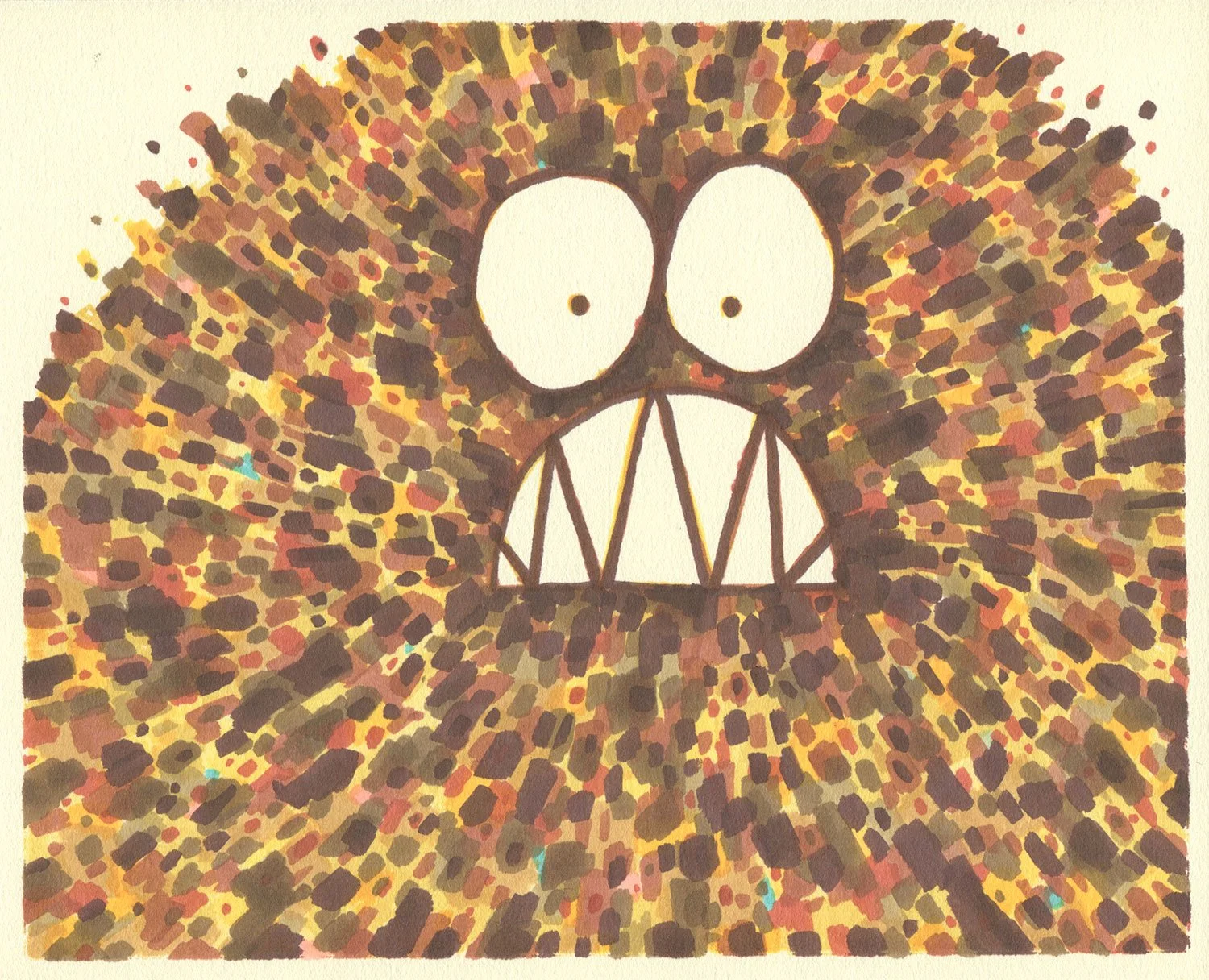  Monster  — permanent marker on paper, 8 x 10 inches, 2020