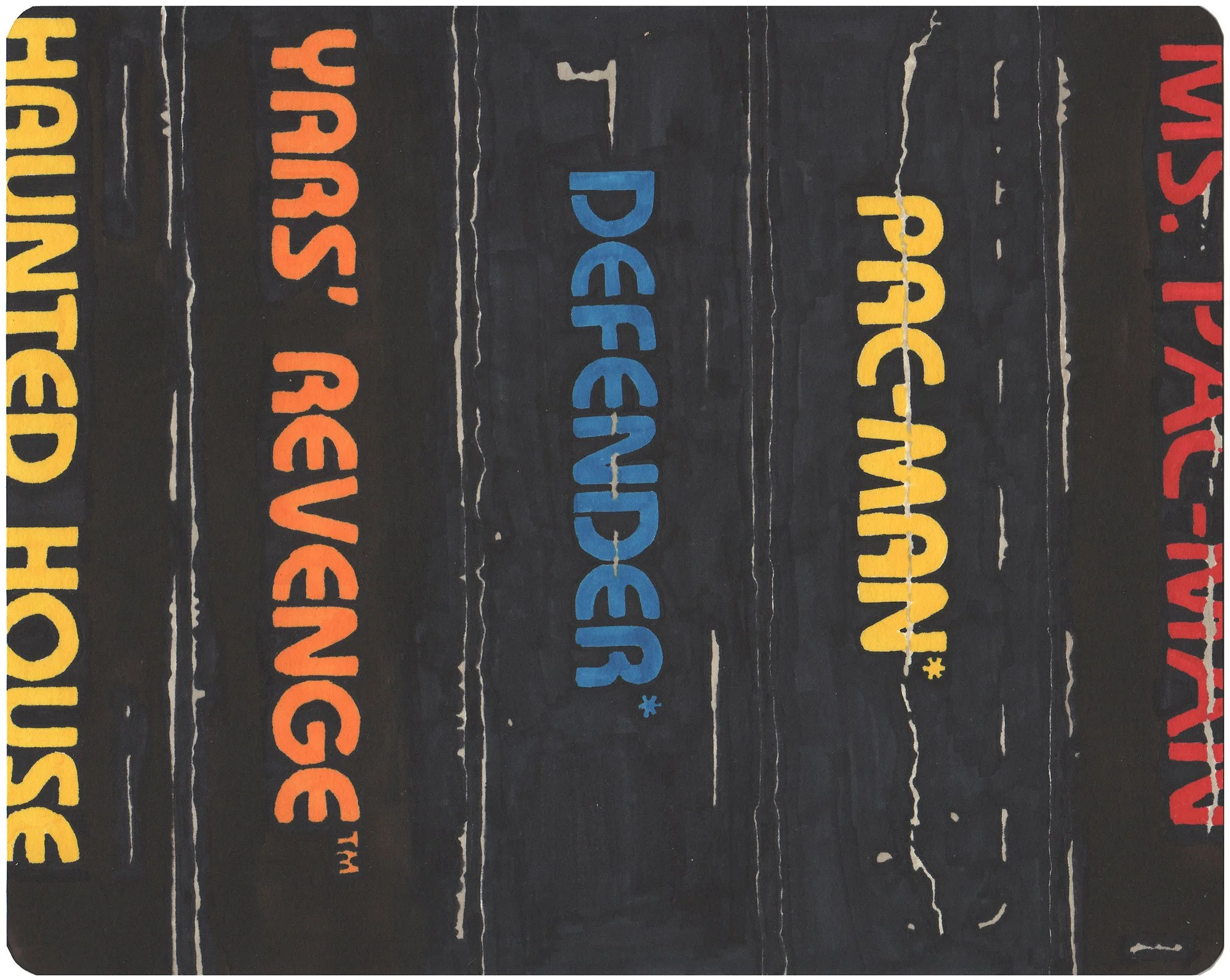  Atari  — permanent marker on paper, 8 x 10 inches, 2009