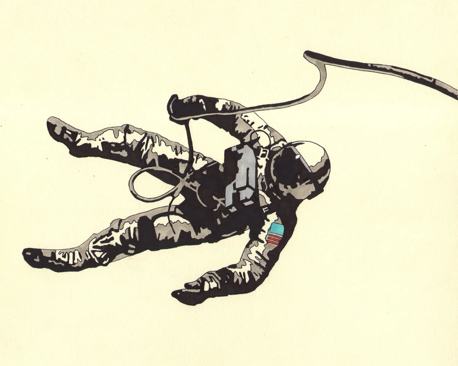  Astronaut  — permanent marker on paper, 8 x 10 inches, 2014