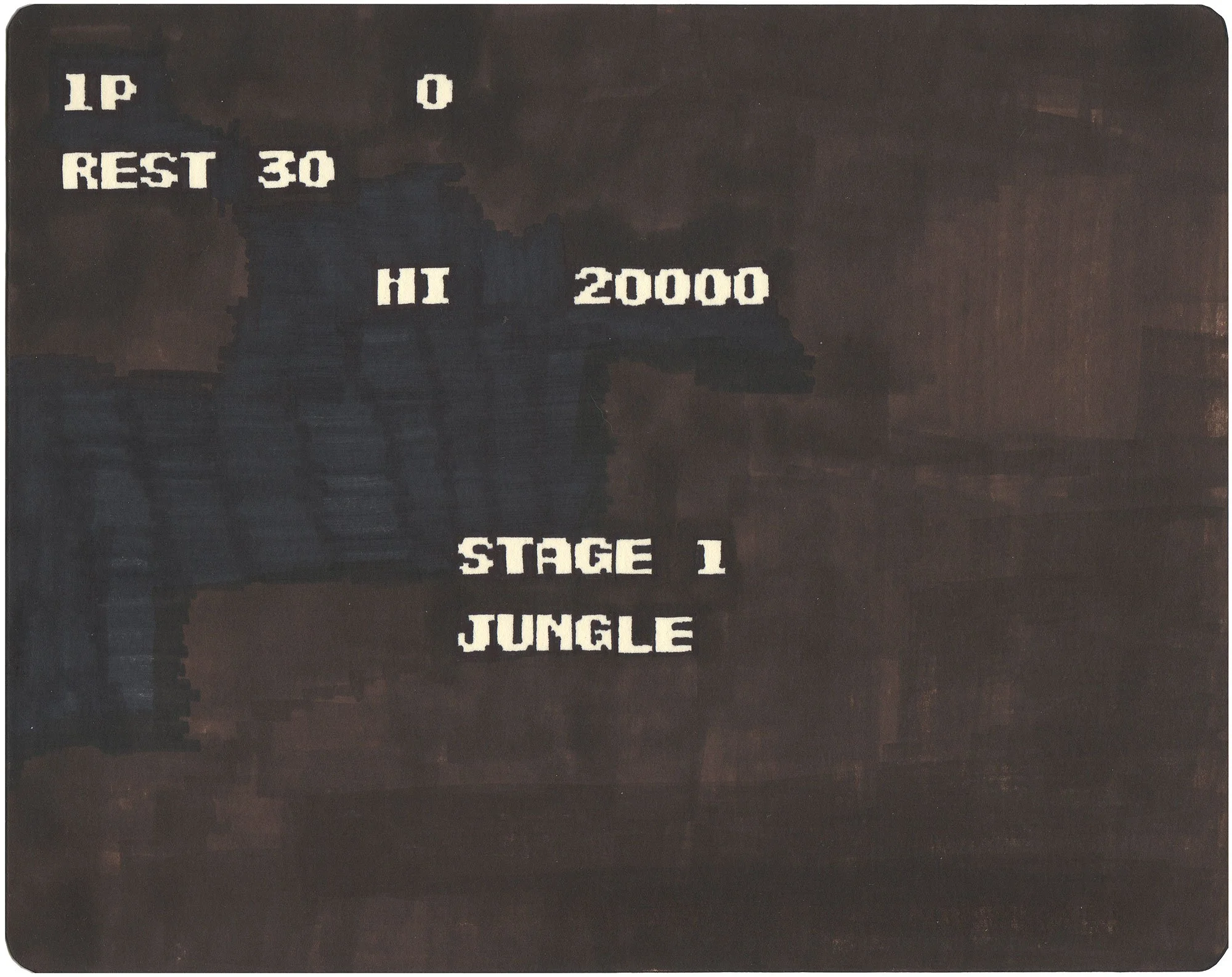  Stage 1  — permanent marker on paper, 8 x 10 inches, 2009
