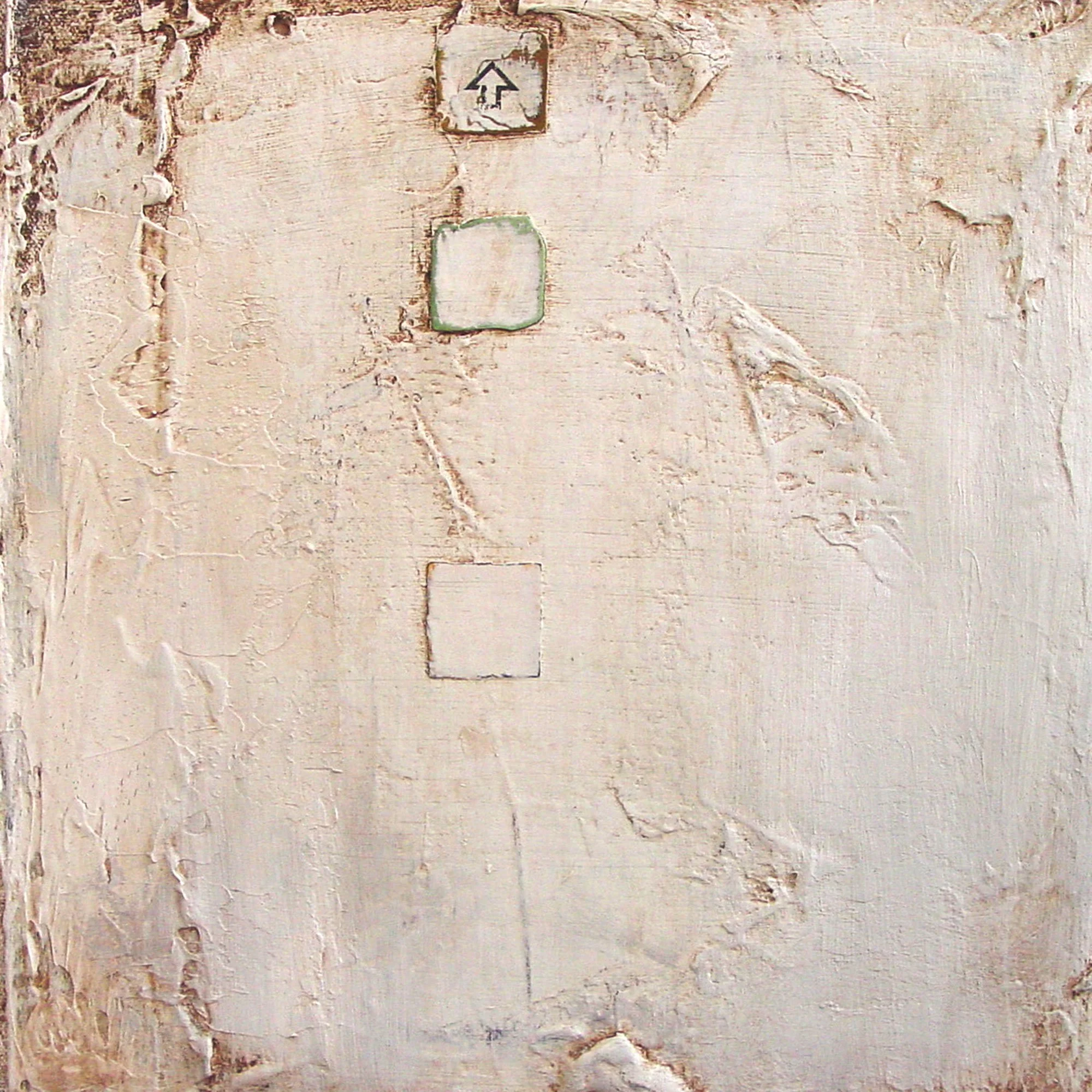  Lift  — acrylic, pigment transfer on canvas, 10 x 10 inches, 2002