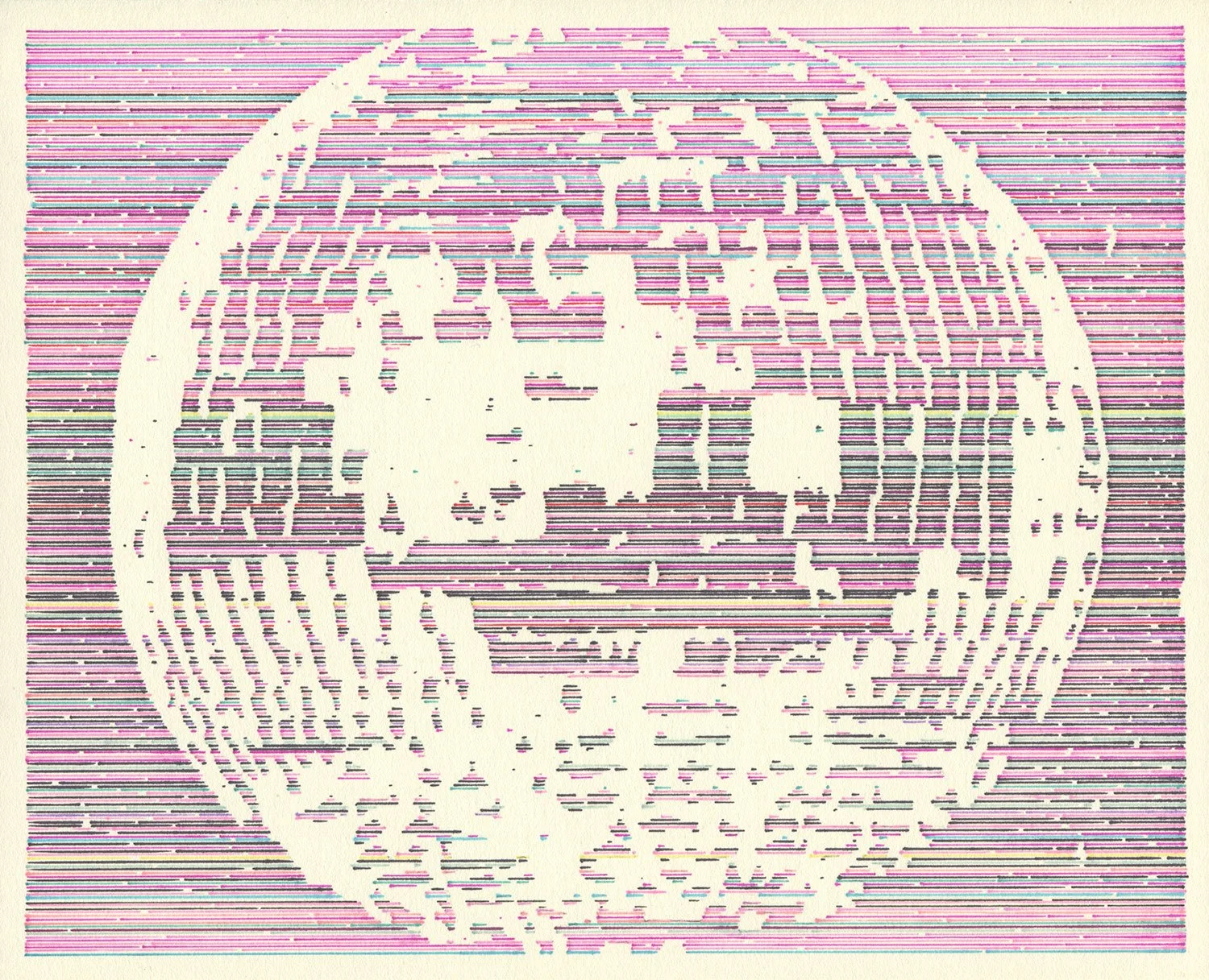  Disco  — permanent marker on paper, 8 x 10 inches, 2021