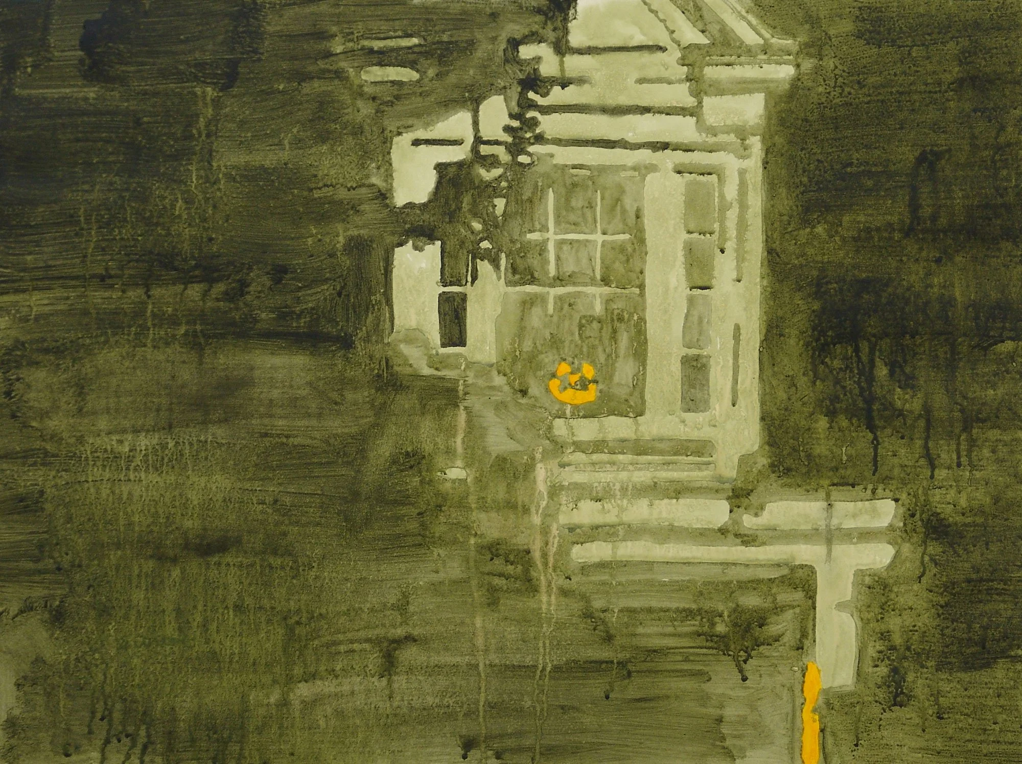  Monster Time  — acrylic on paper, 23 x 30 inches, 2009