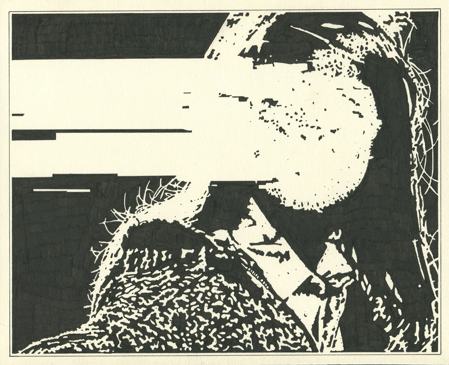  April March  — permanent marker on paper, 8 x 10 inches, 2020