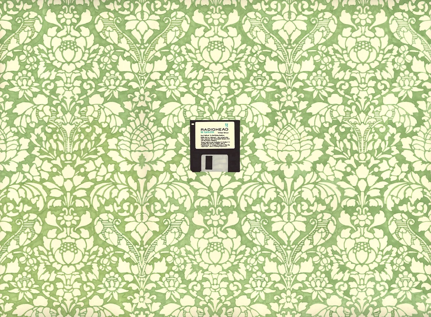  3 1/2 Inch Floppy Disk  — permanent marker on paper, 23 x 30 inches, 2013