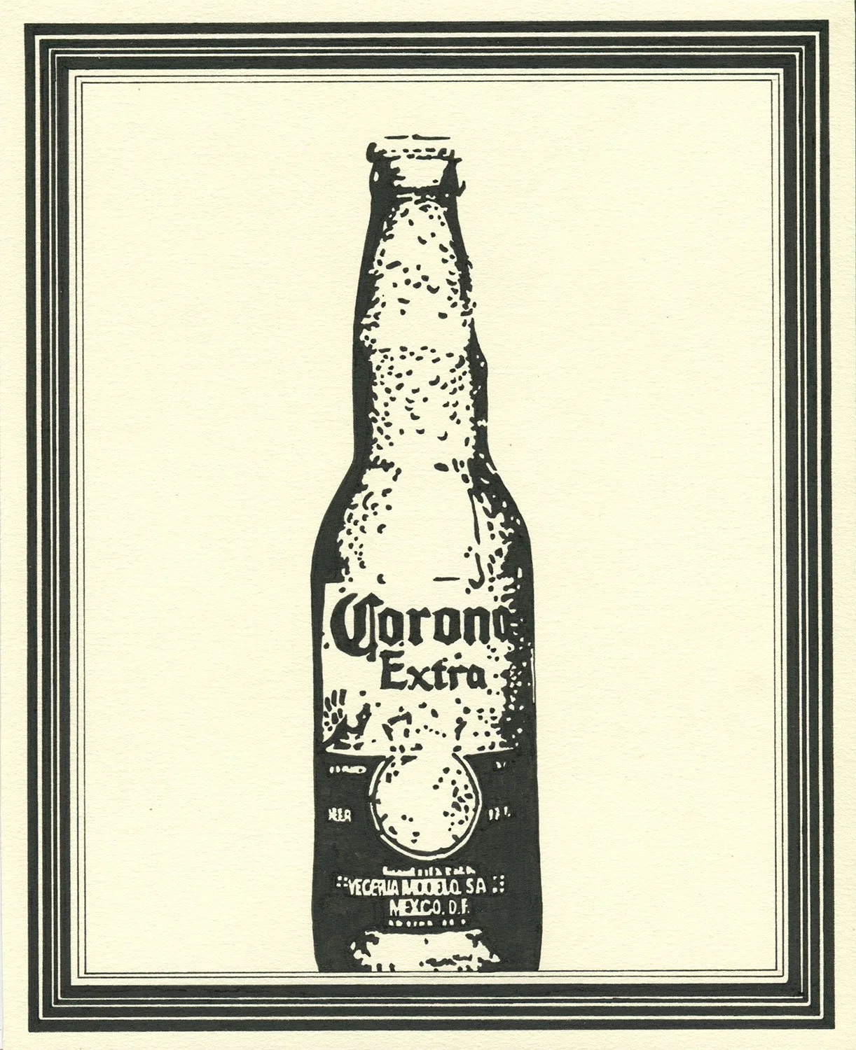  Corona  — permanent marker on paper, 10 x 8 inches, 2020