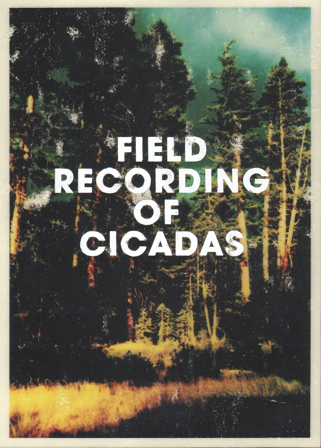 Field Recording of Cicadas  — acrylic, pigment transfer on paper, 10 x 7 inches, 2018