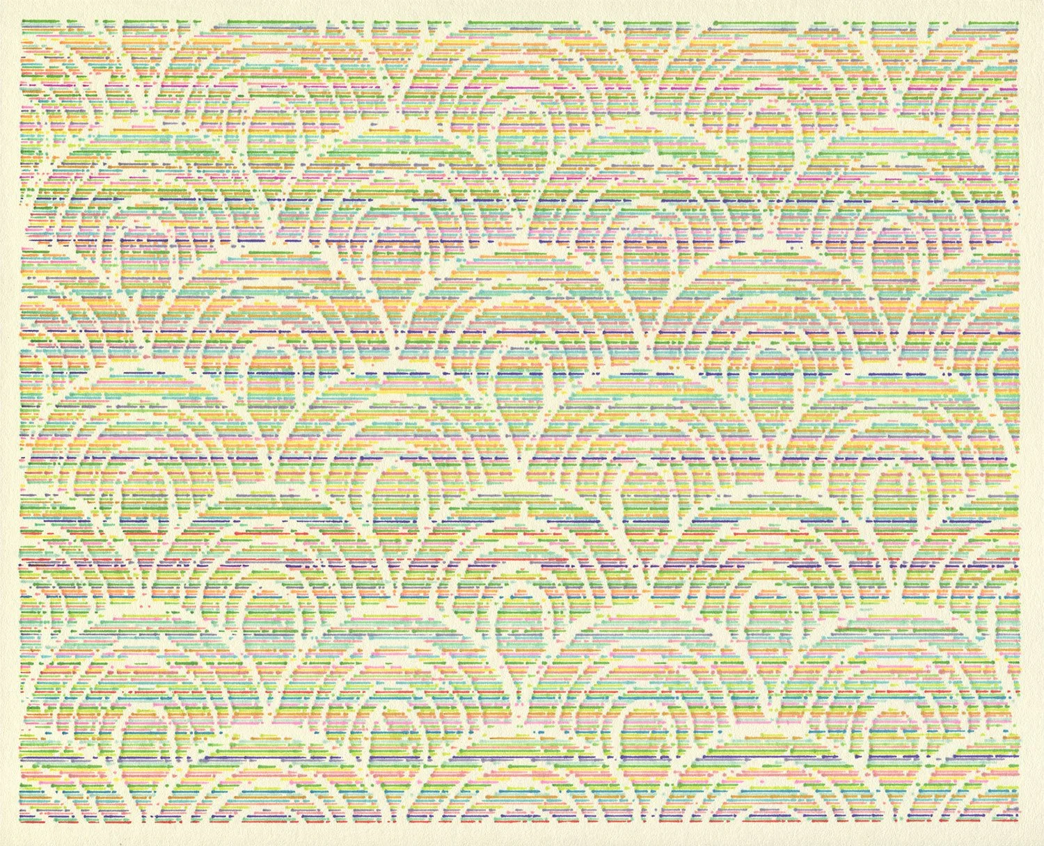  Rainbows  — permanent marker on paper, 8 x 10 inches, 2022
