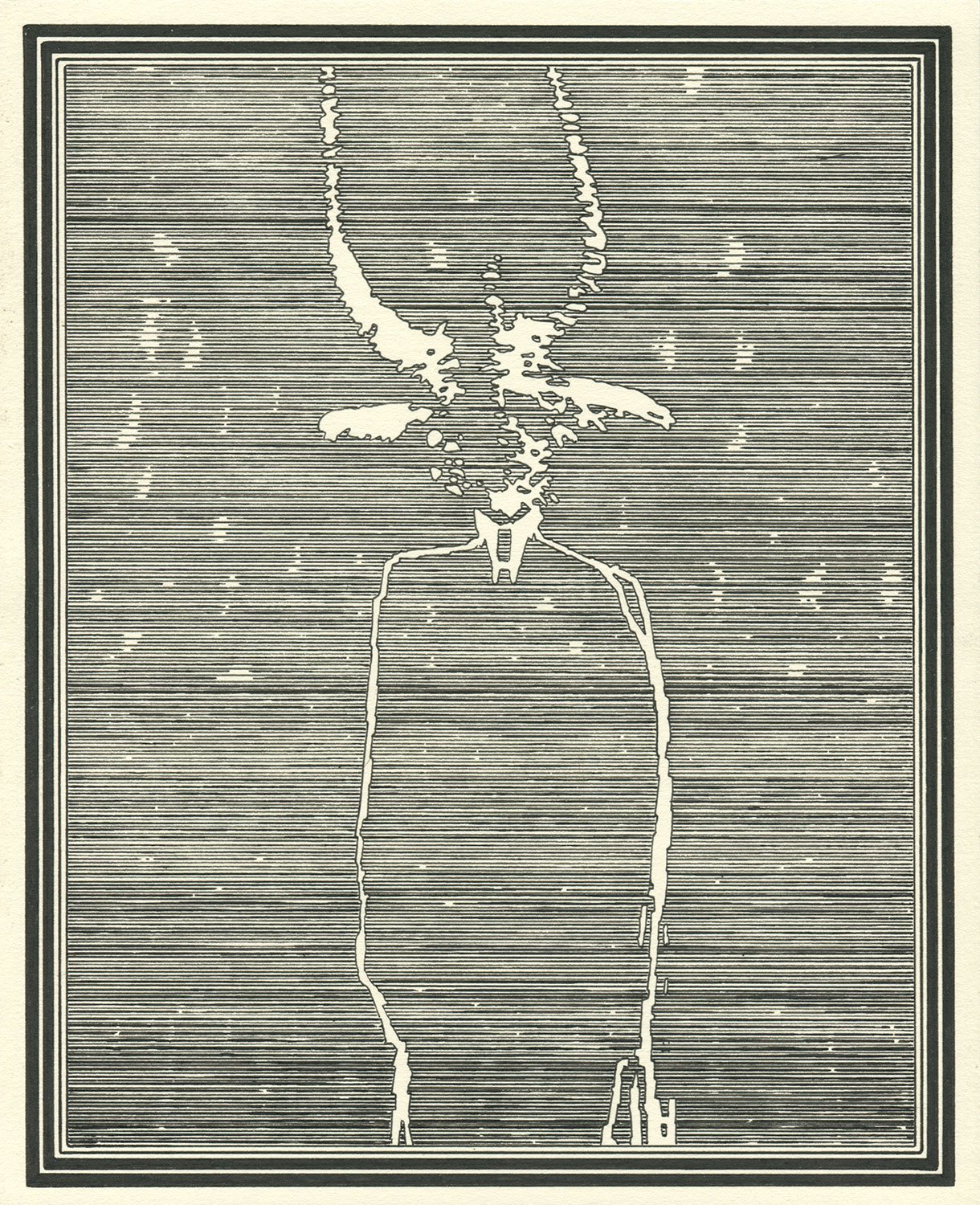  Until I Got Scared  — permanent marker on paper, 10 x 8 inches, 2020