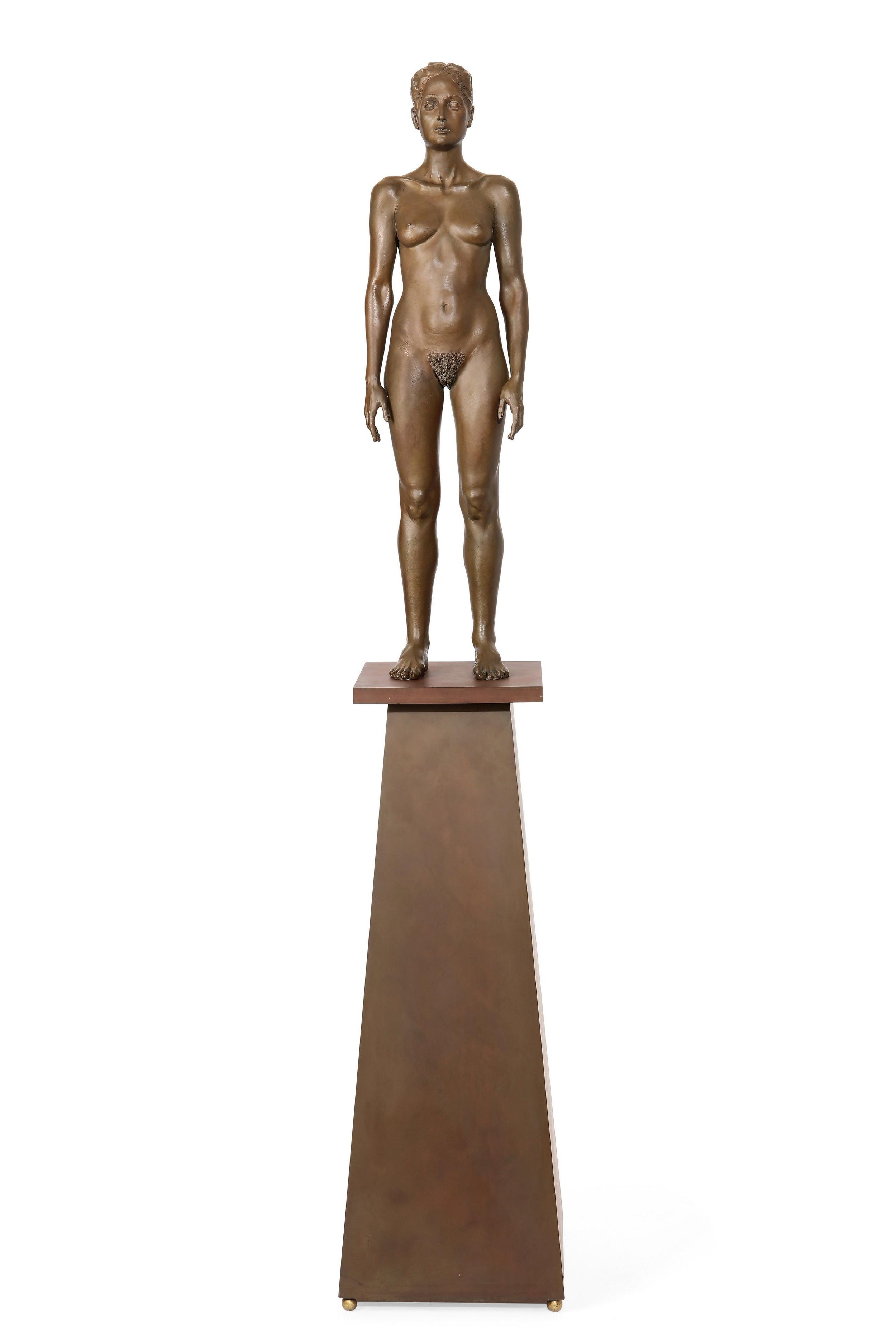  Robert Graham  (1938-2008)  Kim, 1984  Cast bronze  From the numbered edition of 6  Incised with the artist’s signature and numbered on the reverse of the upper base  Provenance: Texas Gallery, Houston  76 x 14 x 14 inches including base  Estimate: 