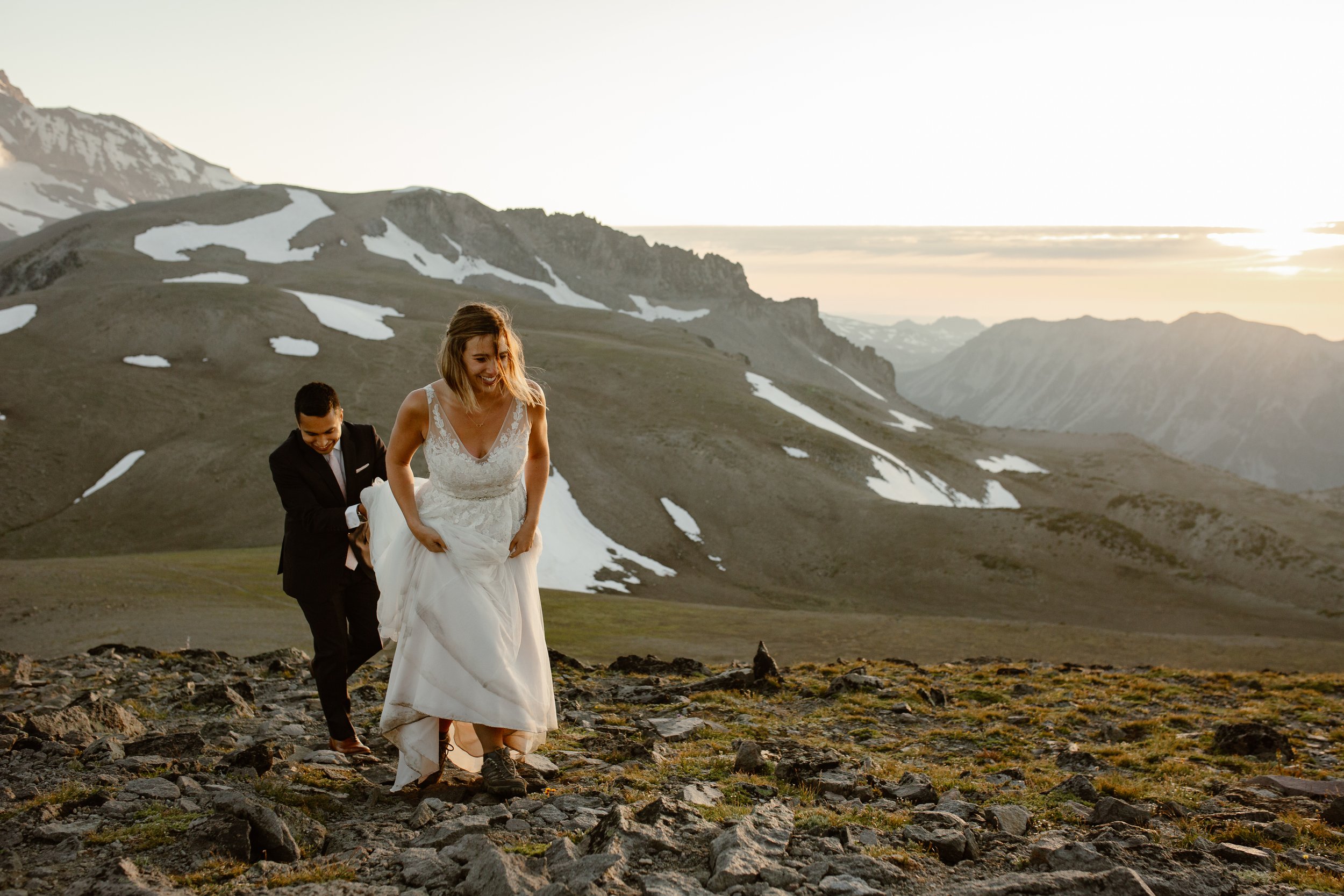 Hiking Elopement Guide: Hiking with Your Wedding Attire — Echo