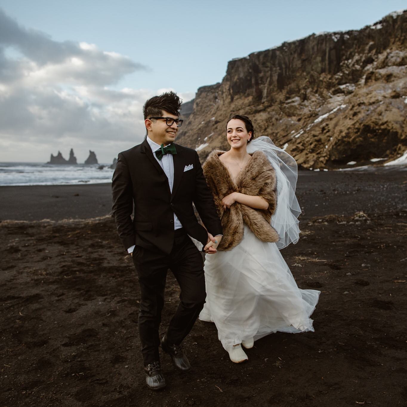 I will never stop loving this day. We were so incredibly fortunate to change elopement dates on the fly, and take advantage of the ONE DAY that wasn&rsquo;t calling for alllllll the nasty stormy weather that Iceland was calling for! Iceland has been 