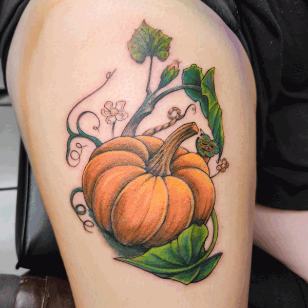 Pumpkin Vine Tattoo