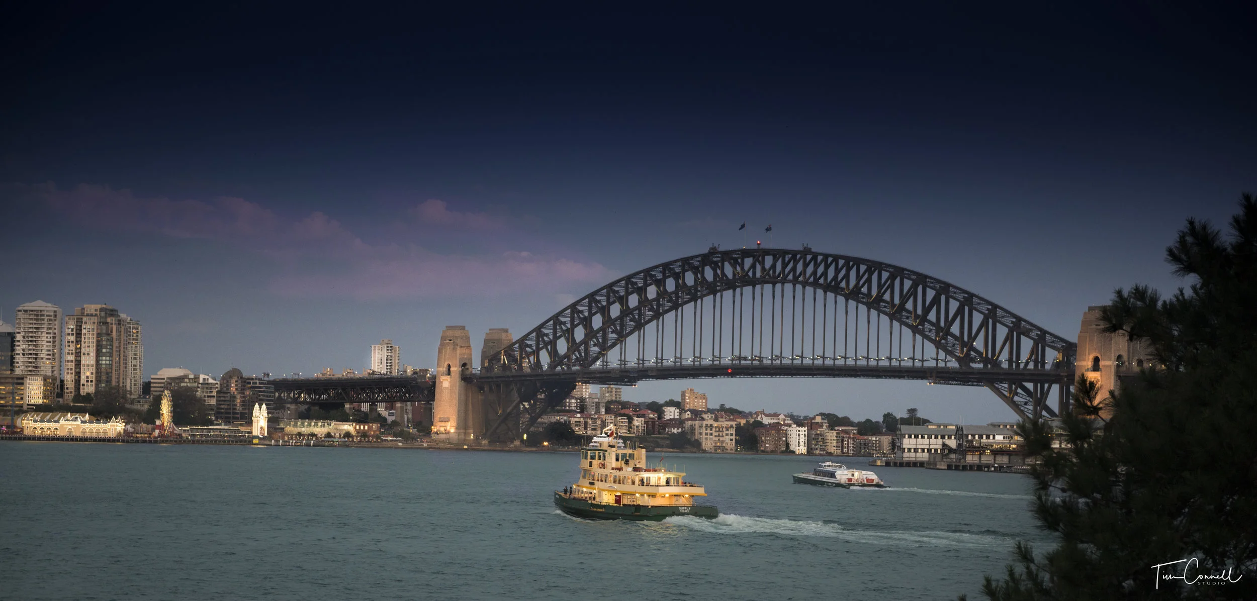 sunset on sydney harbour