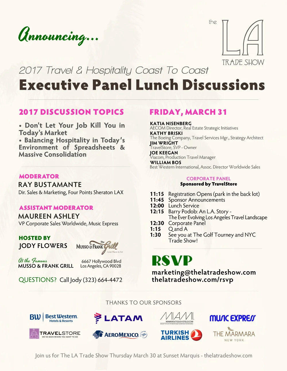 The L.A. Trade Show 2017 Corporate Panel (Click to see larger version)