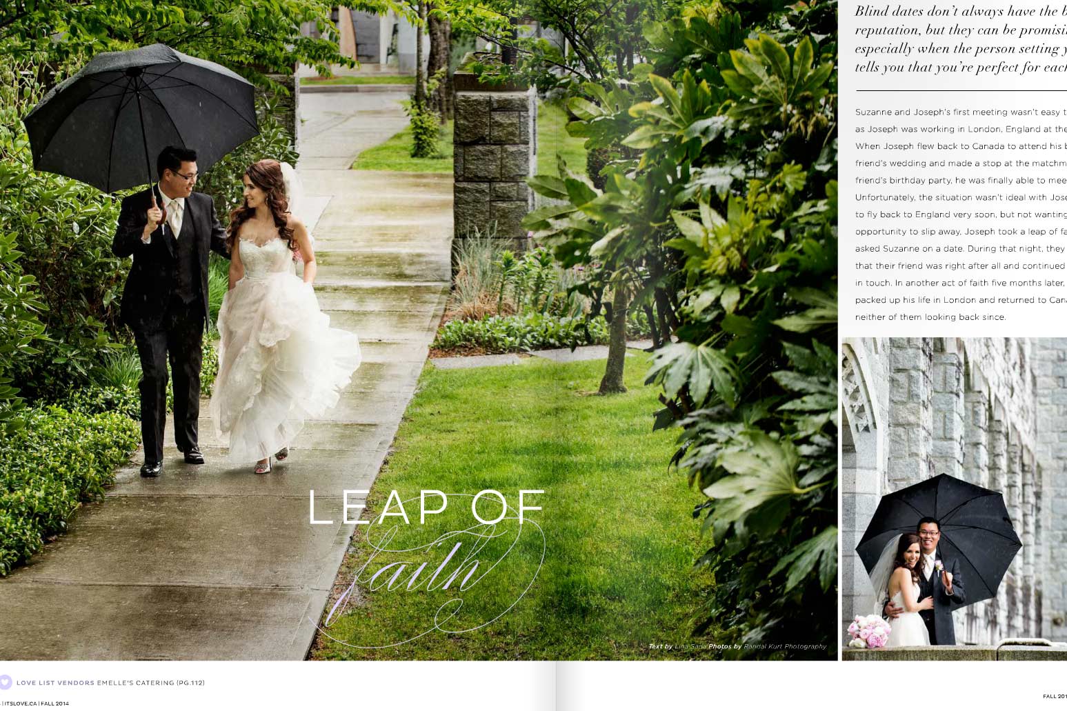 Featured in It's Love Magazine, Suzanne and Joe, Fall 2014