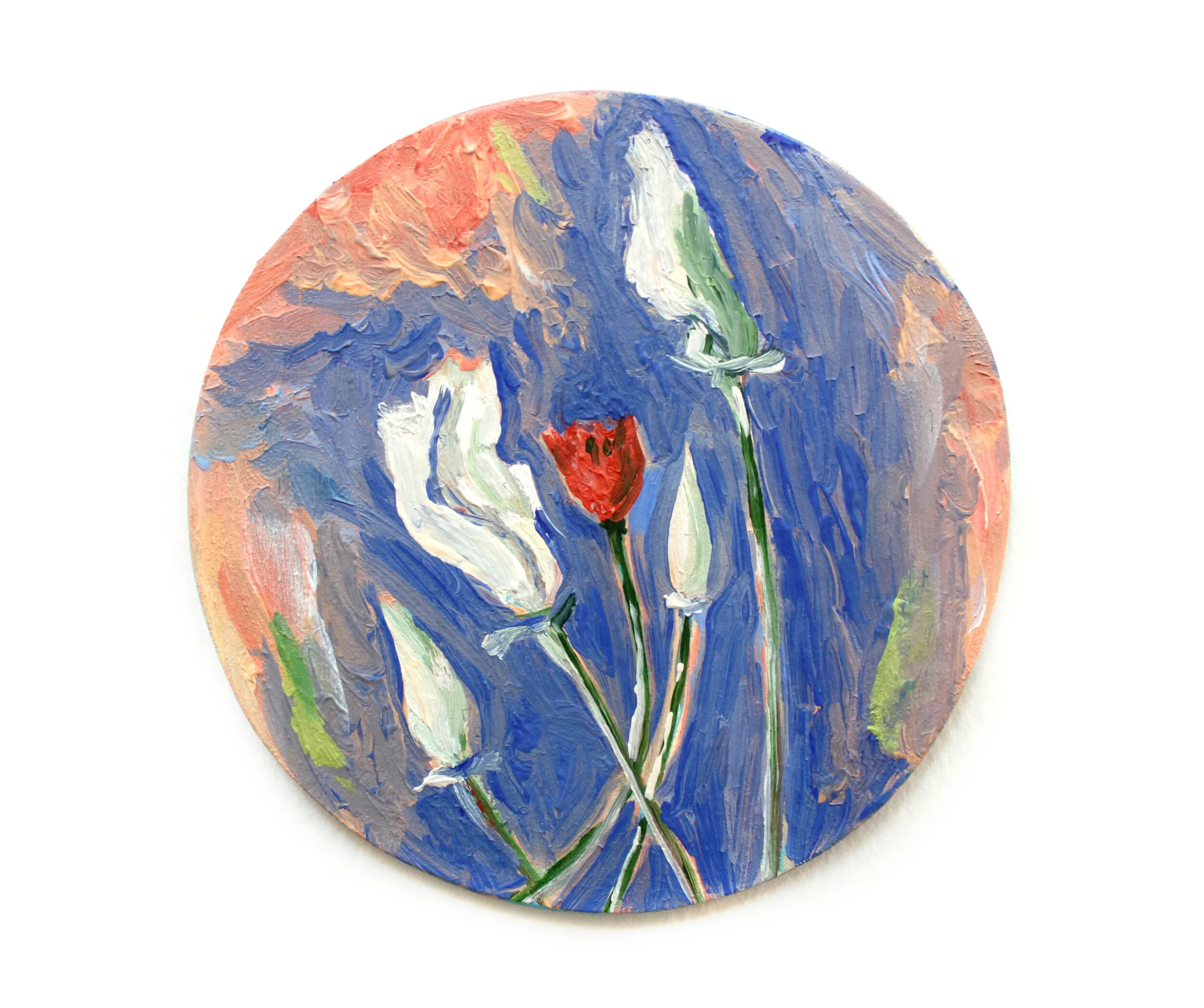 Cream and Red Poppy | Chitra Gopala 