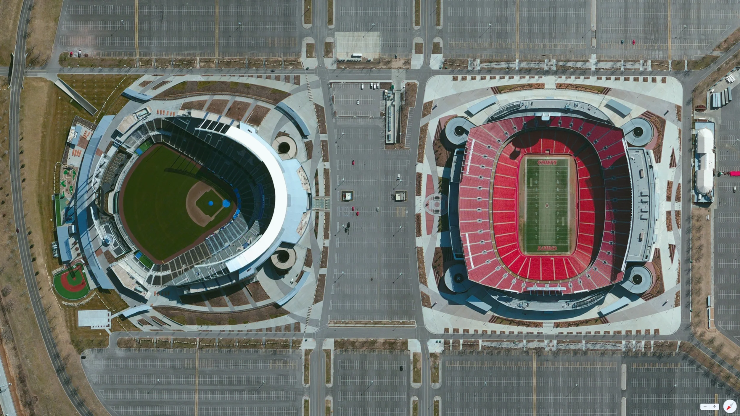 4/7/2014 Kauffman Stadium / Arrowhead Stadium Kansas City, Missouri, USA 39°3′5″N 94°28′50″W