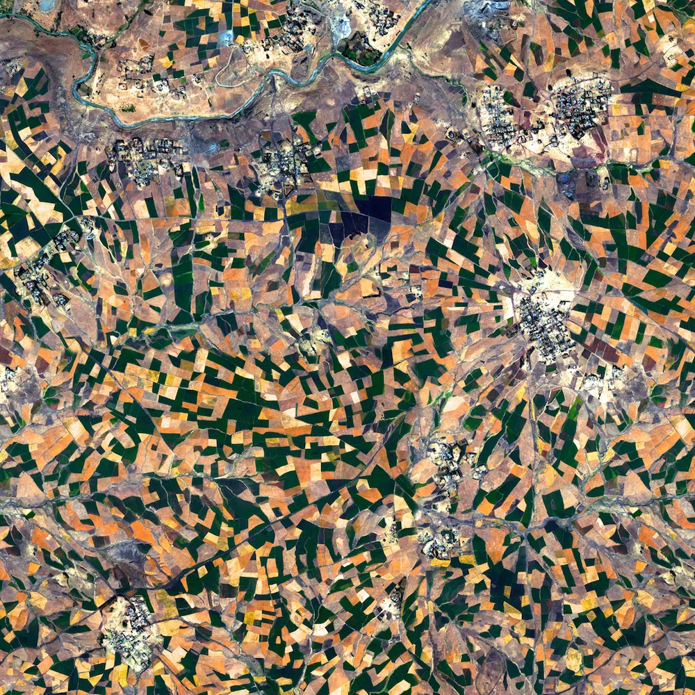 8/9/2015 Agricultural development Addis Ababa, Ethiopia 9°1′48″N 38°44′24″E To celebrate today's 100K Instagram milestone and thank you all for making Daily Overview what it is today, we’re doing a PRINT GIVEAWAY from our Printshop! To enter the contest, simply TAG THREE (3) FRIENDS in the comments of this Overview on Instagram. In 72 hours, we’ll announce a winner who will receive a 12” print of their choice such as the one seen here in Addis Ababa, Ethiopia. Both the capital and the largest city in Ethiopia, Addis Ababa has a population of approximately 3.4 million. Despite the significant role urban agriculture has played in the history of the city, this activity is facing challenges due to rapid urbanization and the subsequent competitive demand for land.