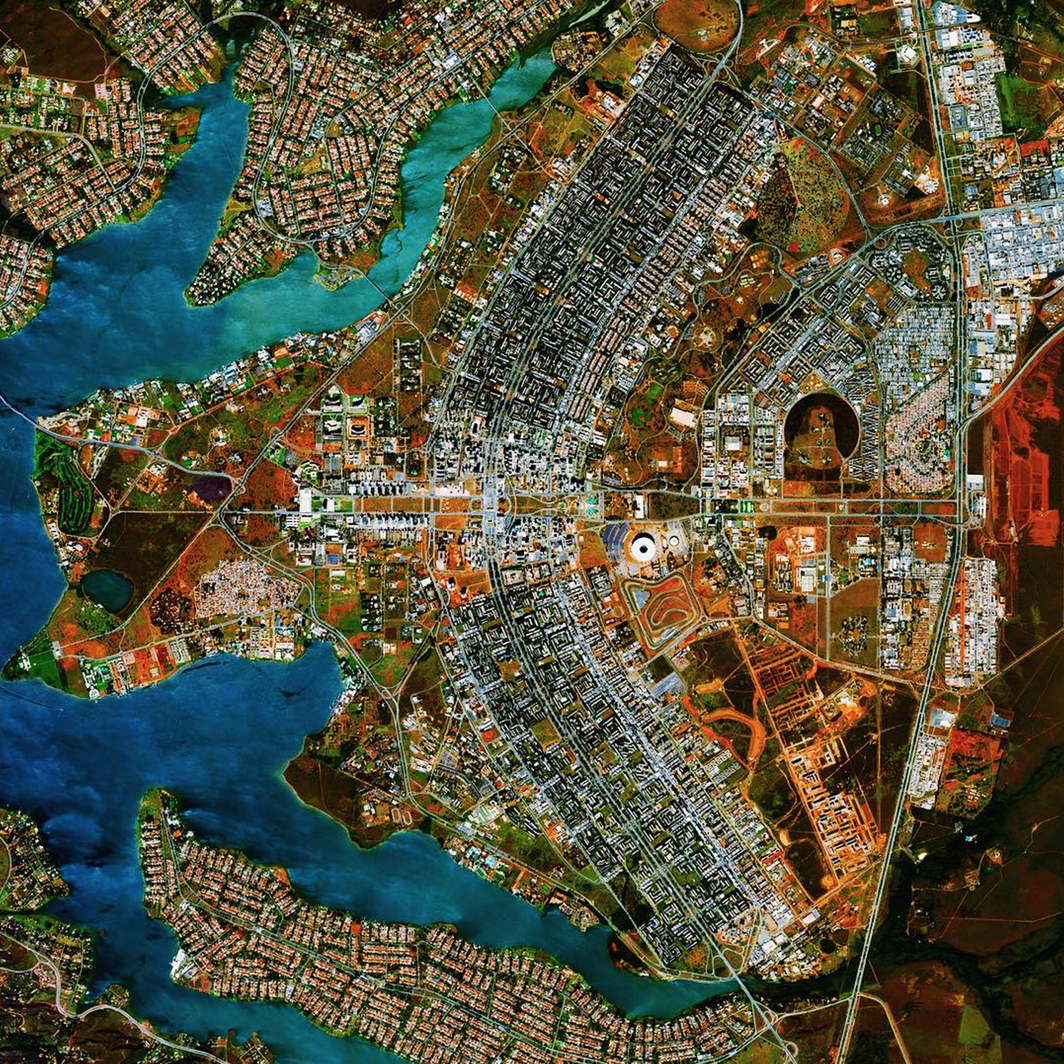 To celebrate our 125K follower milestone, we’re doing a PRINT GIVEAWAY from our Printshop on Instagram! On Thursday, we’ll announce a winner who will receive a 10” print of their choice, perhaps they’ll pick this view of Brasilia, Brazil! Enter the contest here: https://instagram.com/p/8ddkw7CUGw/ The city was founded on April 21, 1960 in order to move the capital from Rio de Janeiro to a more central location within Brazil. The design - resembling an airplane from above - was developed by Lúcio Costa and prominently features the modernist buildings of the celebrated architect Oscar Niemeyer at its center.