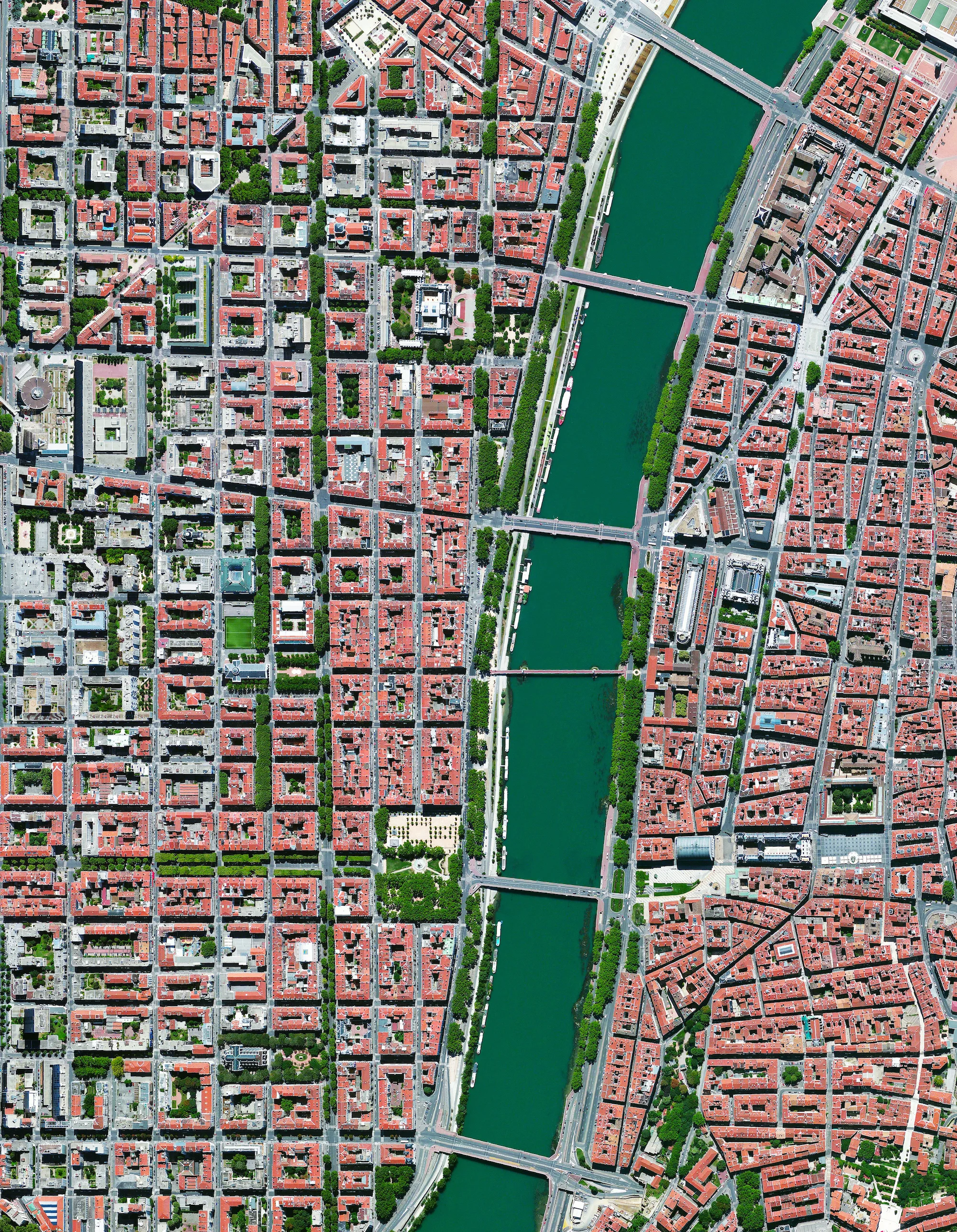 3/31/2016 Lyon Lyon, France, 45.7626909, 4.8390297 The city of Lyon is the third largest city in France and is situated at the convergence of the Rhône and Saône Rivers. A section of the city, split by the Rhône, is seen in this Overview. Lyon is often recognized as the birthplace of cinema - pioneered by the Lumière brothers here in 1895 - as well as a major culinary center.